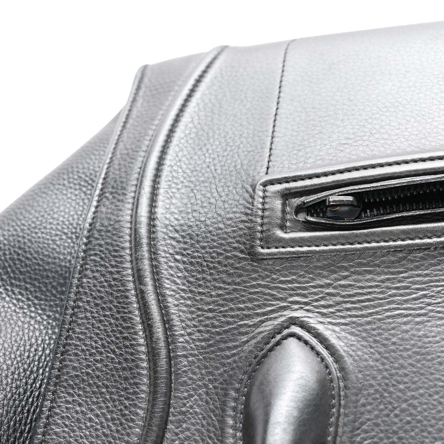 Grained Calfskin Medium Phantom Luggage Black