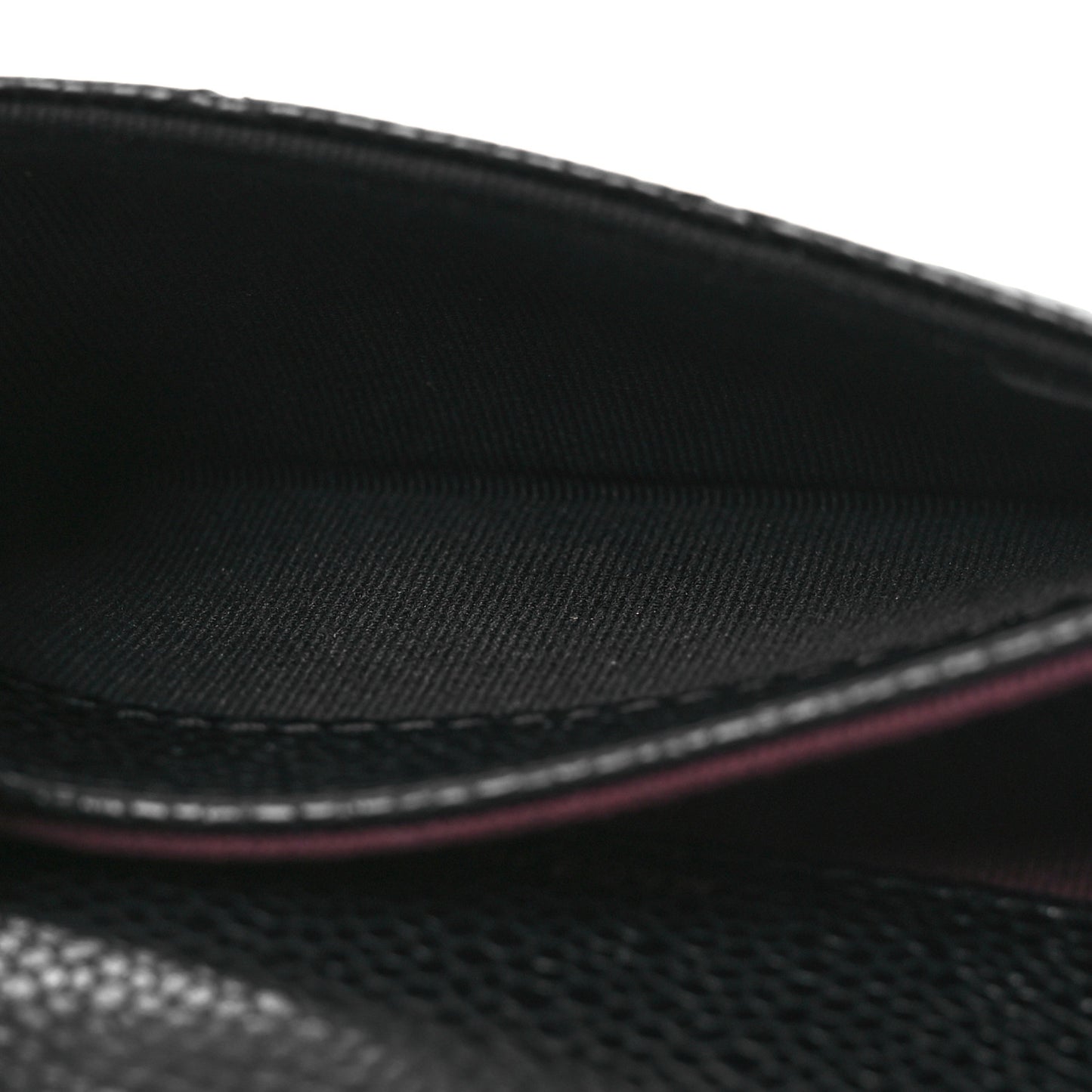 Caviar Quilted Flap Card Holder Wallet Black