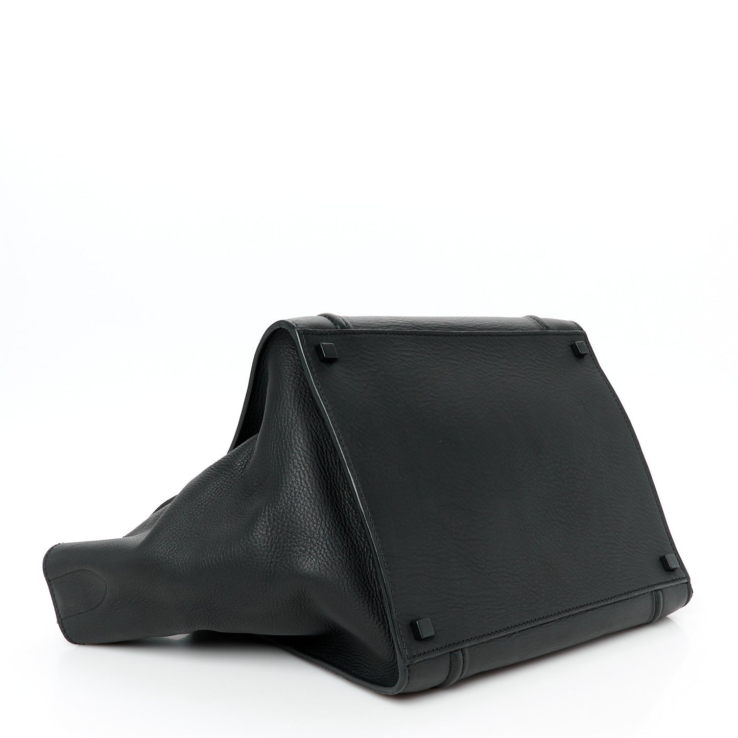 Grained Calfskin Medium Phantom Luggage Black