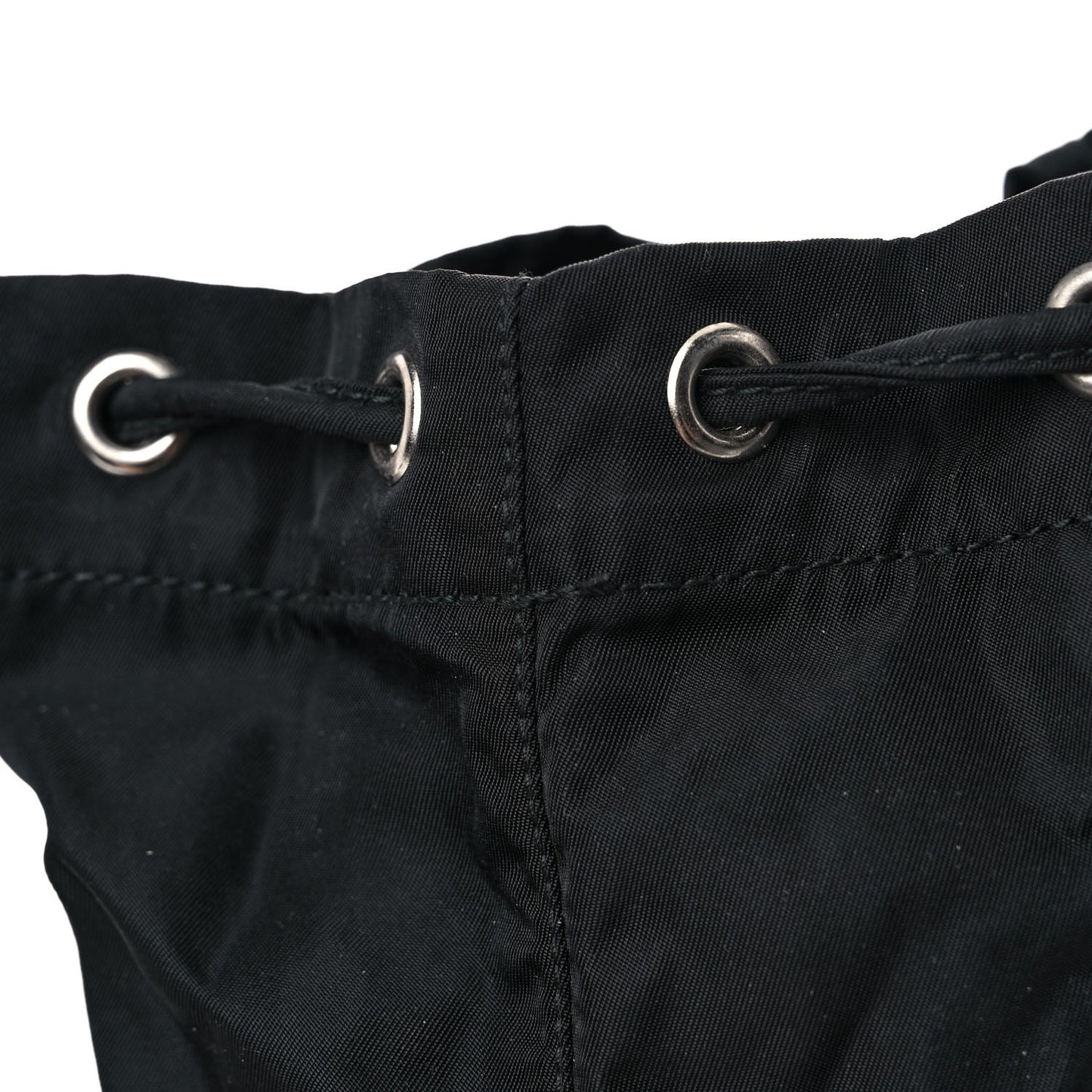 Nylon Vela Drawstring Pouch Black