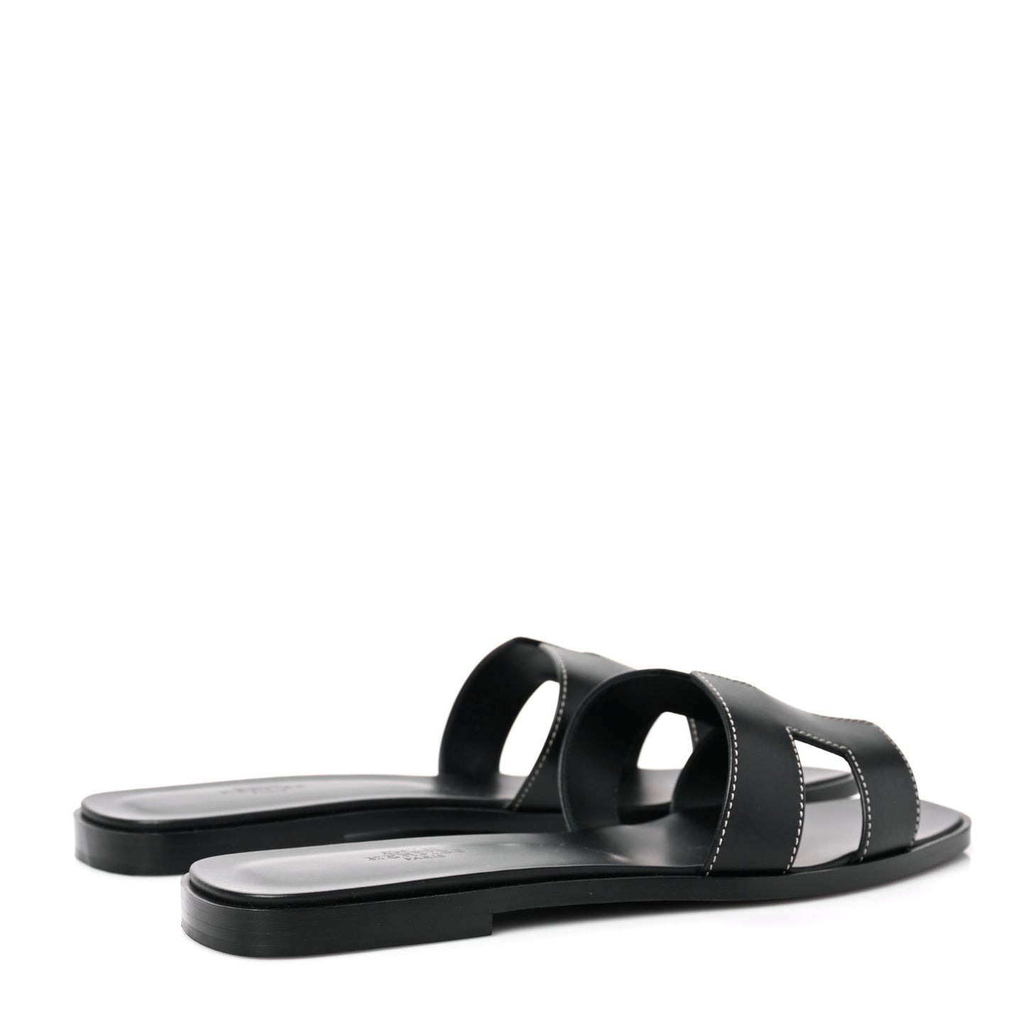 Box Calfskin Oran Sandals 40 Black