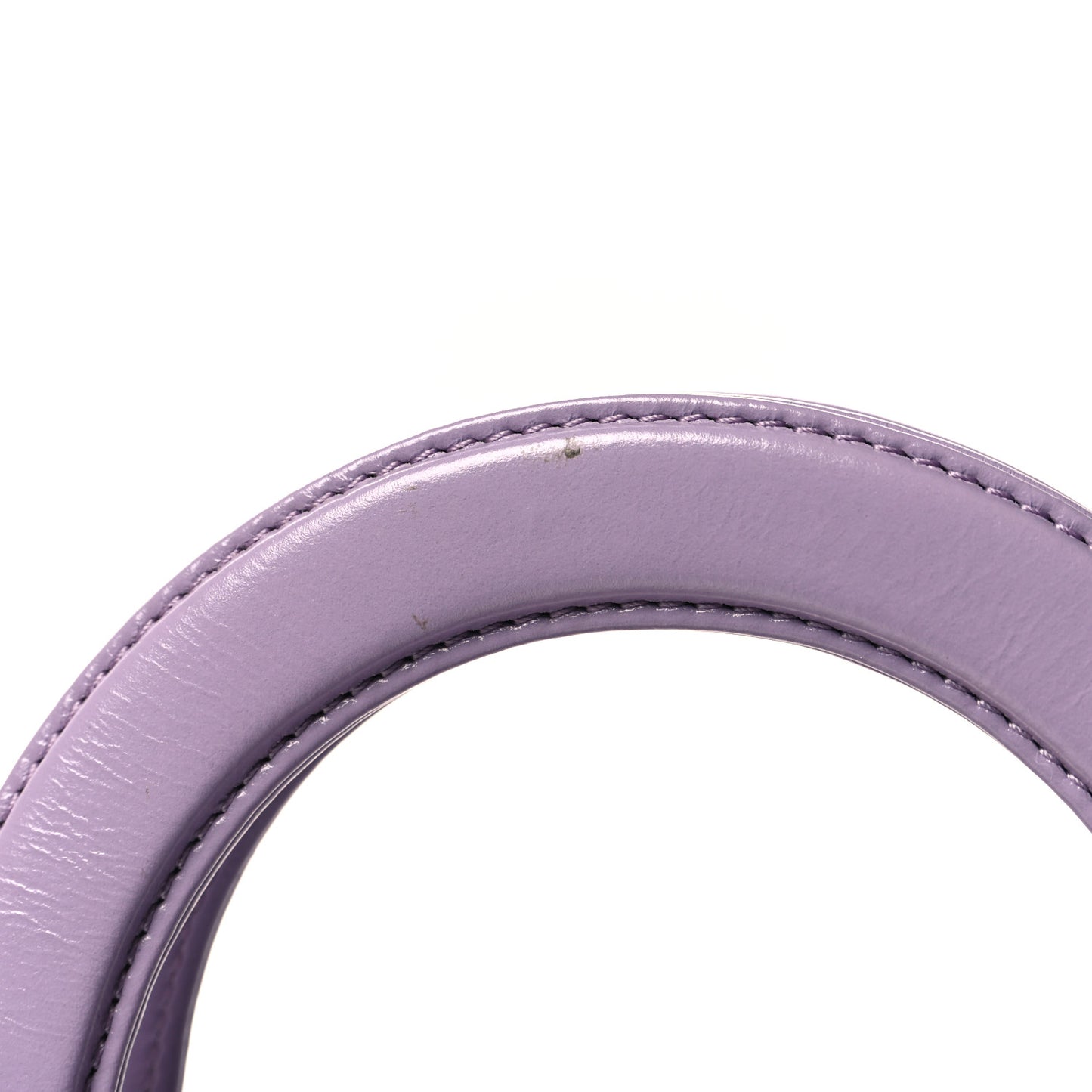 Shiny Aged Calfskin Quilted Nano Kelly Shopper Lilac