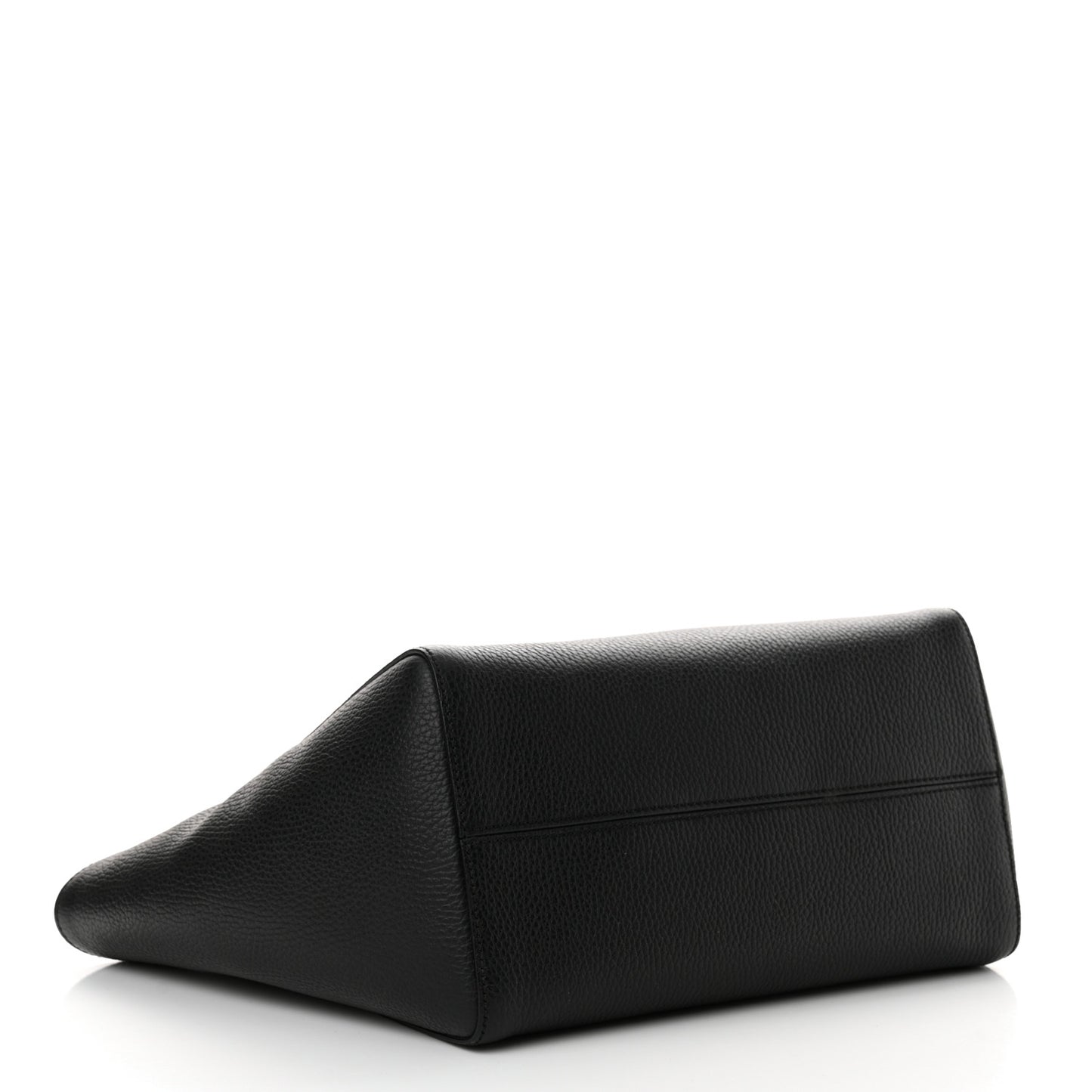 Pebbled Calfskin Small Swing Tote Black