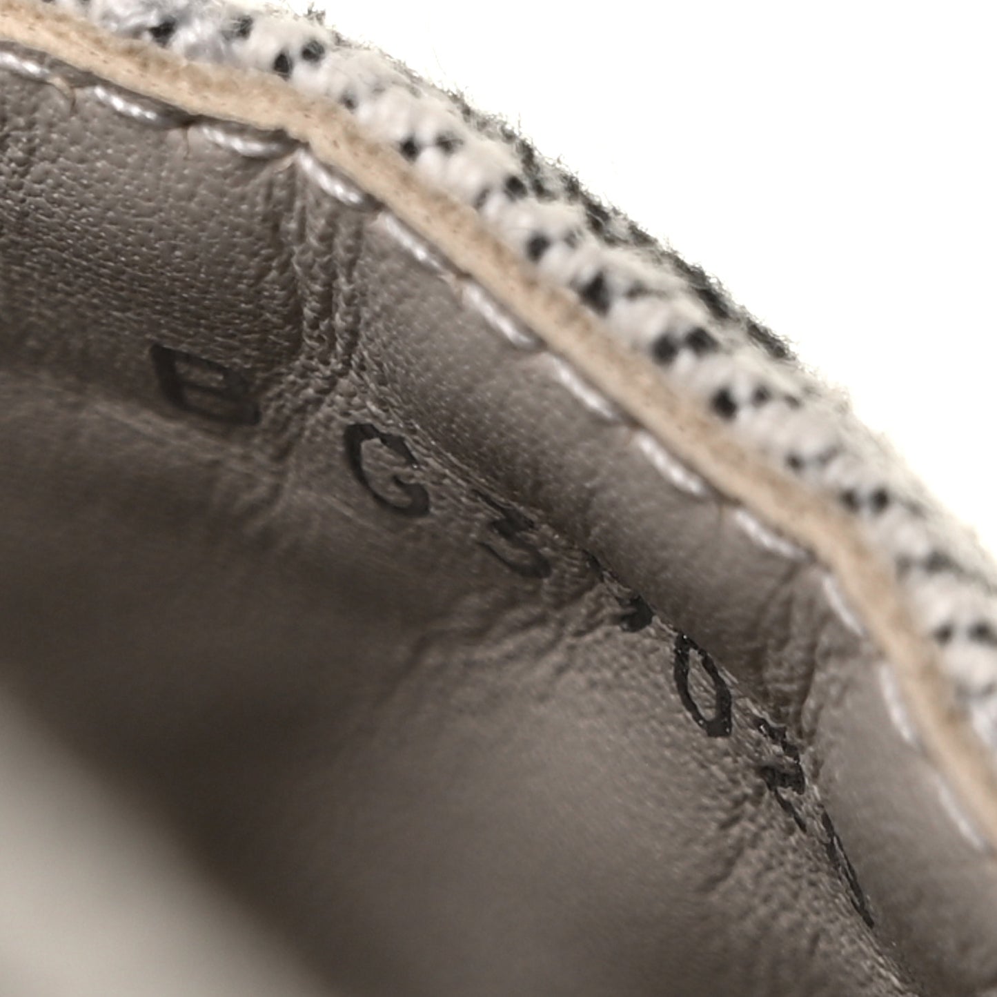 Cotton Jacquard Grosgrain CC Print Espadrilles 38 Grey Black