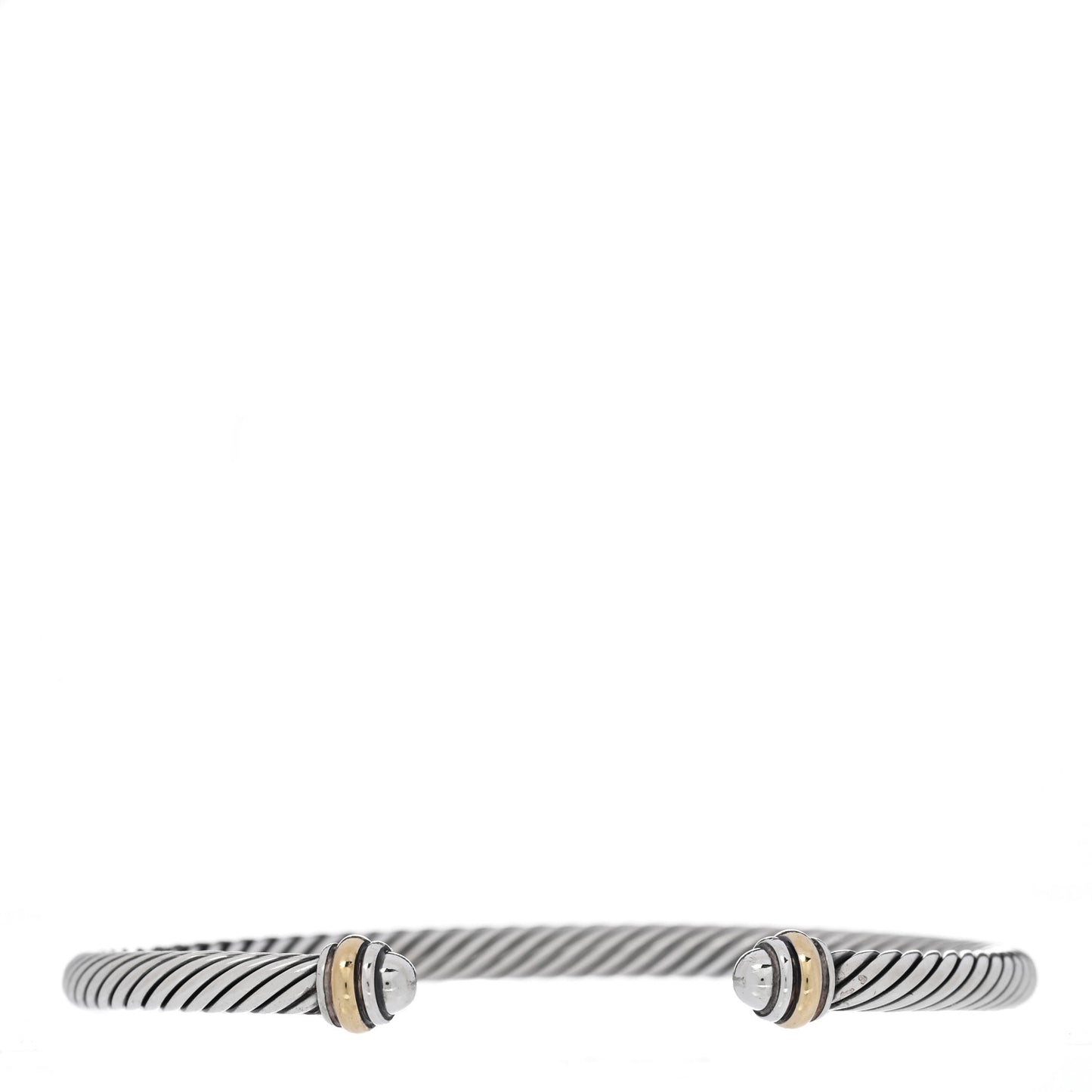 Sterling Silver 18K Yellow Gold 4mm Cable Classics Bracelet