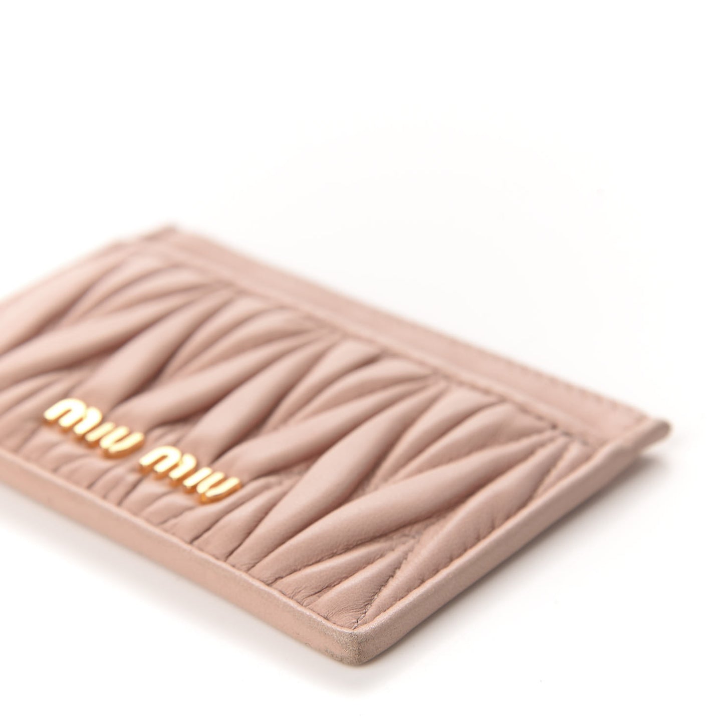 Nappa Matelasse Card Holder Cammeo