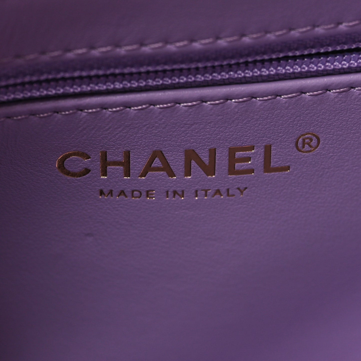 Shiny Aged Calfskin Quilted Nano Kelly Shopper Lilac