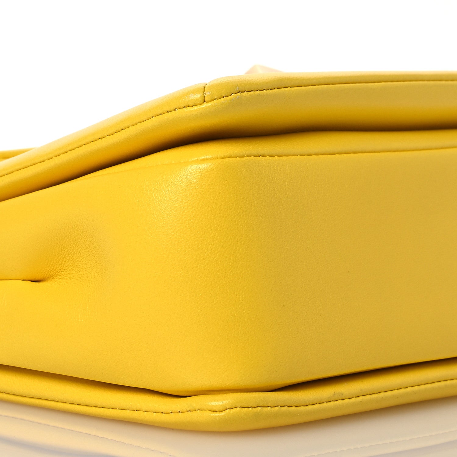 Valentino Garavani Nappa One Stud Chain Clutch Yellow 9 of 15