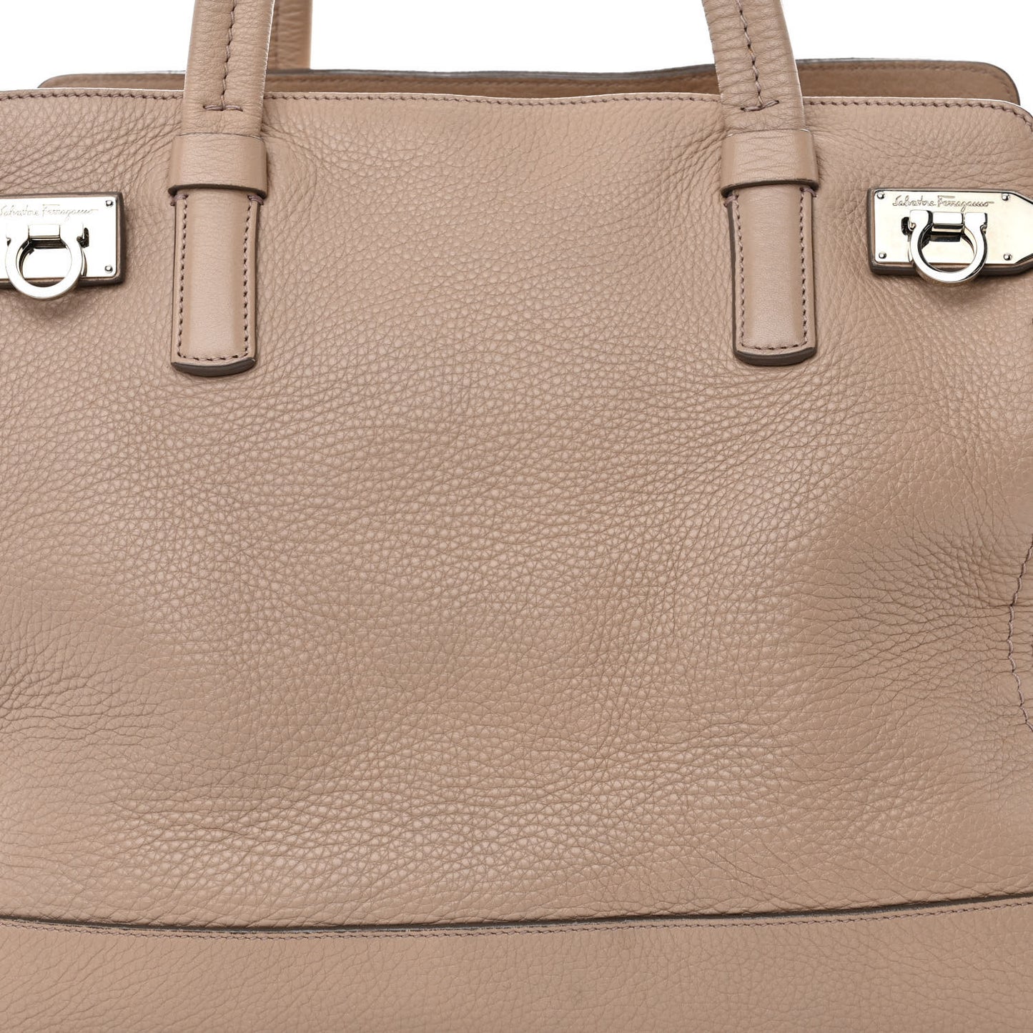Calfskin Large Verve Double Zip Tote Beige