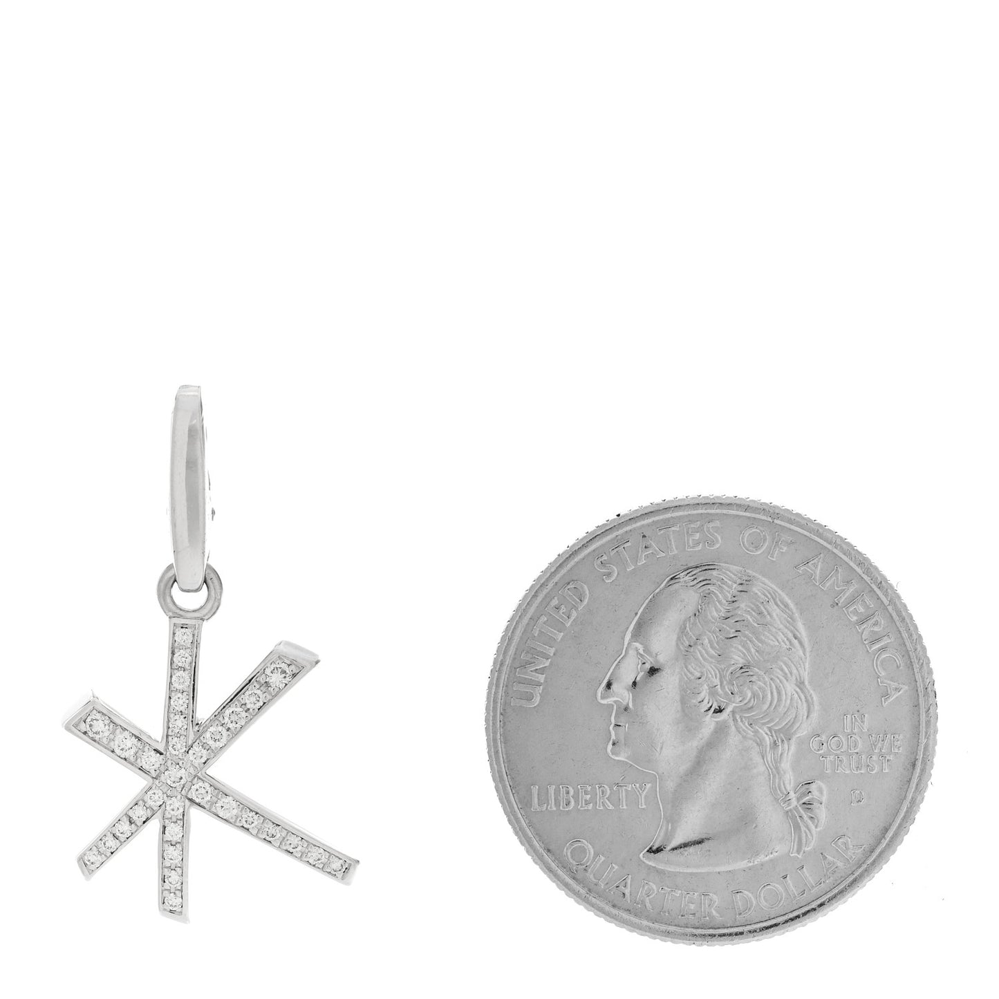 18K White Gold Diamond Fireworks Pendant