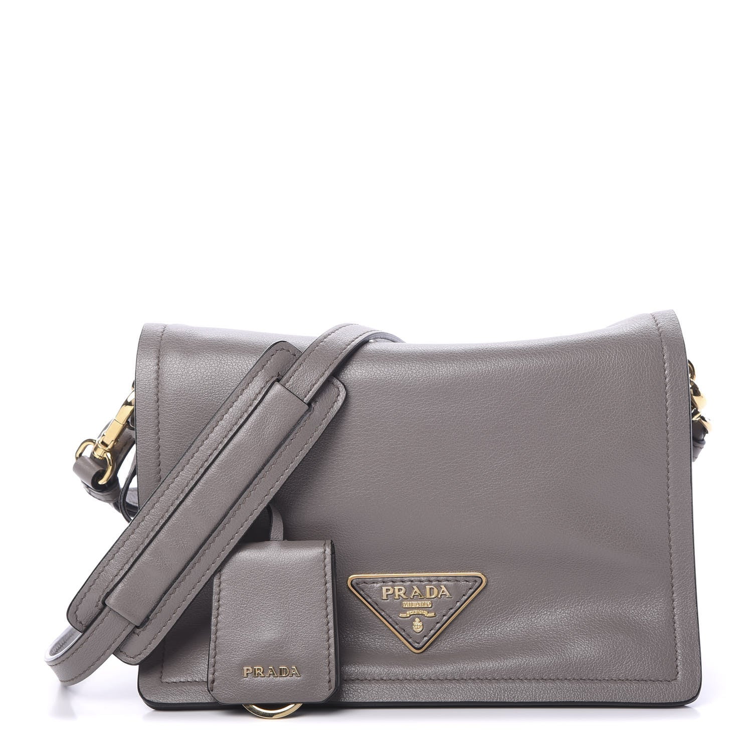 Prada Glace Calf Shoulder Bag Argilla 586654 – FASHIONPHILE