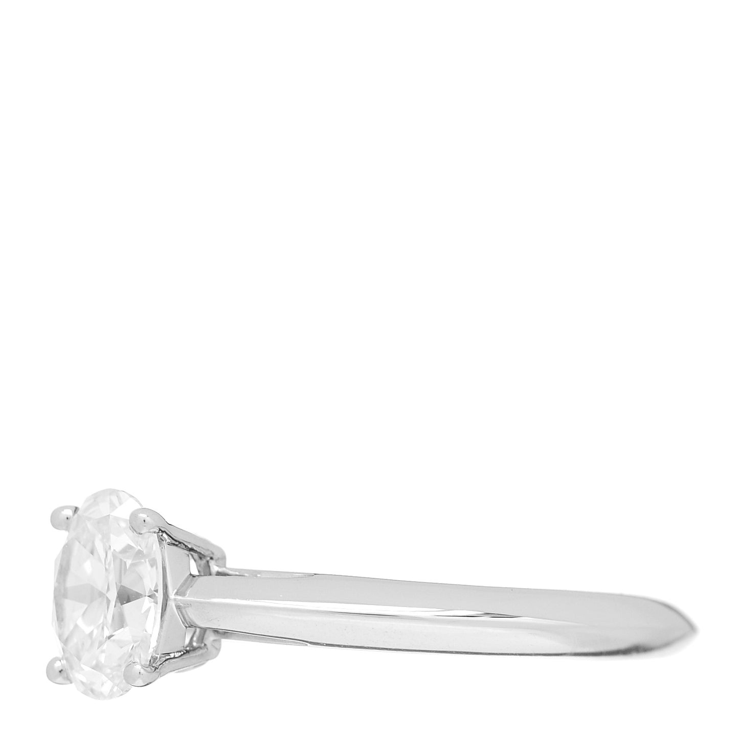 Platinum Diamond .70ct Solitaire Oval Engagement Ring 51 5.75
