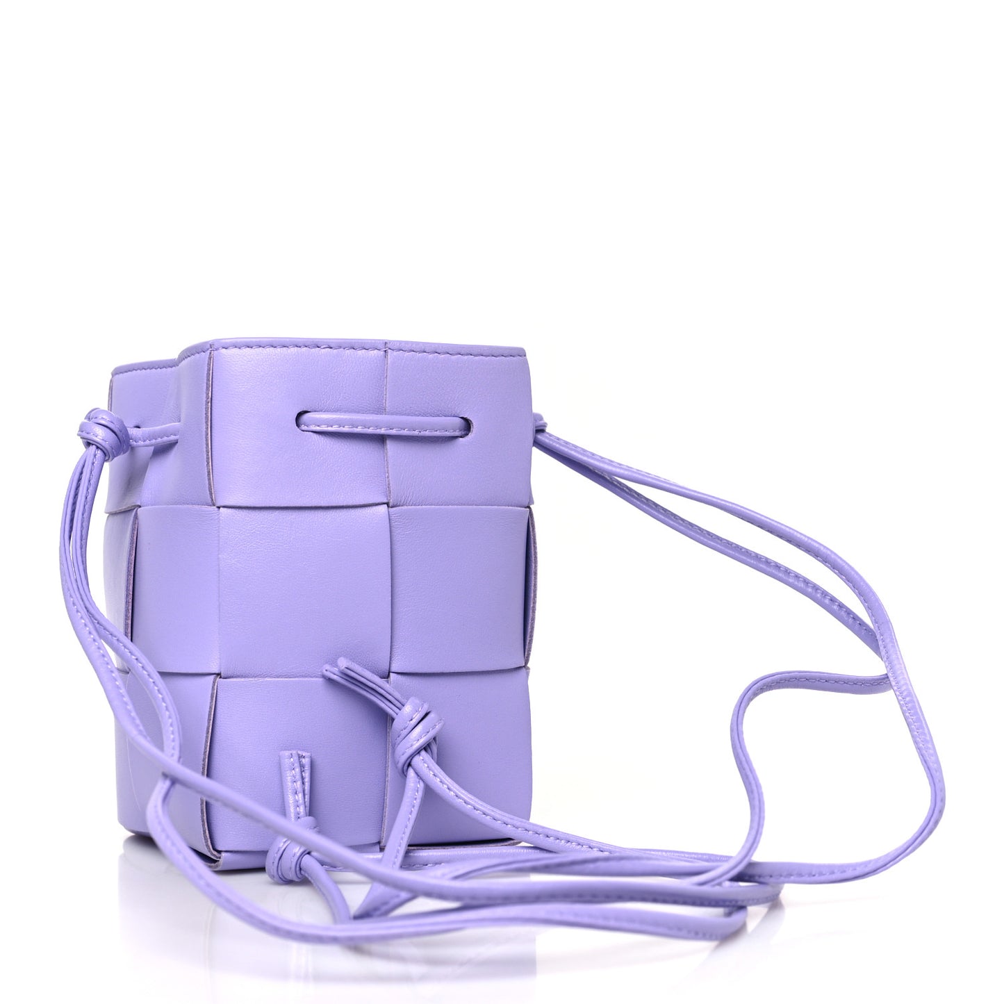 Nappa Maxi Intrecciato Mini Cassette Bucket Bag Wisteria