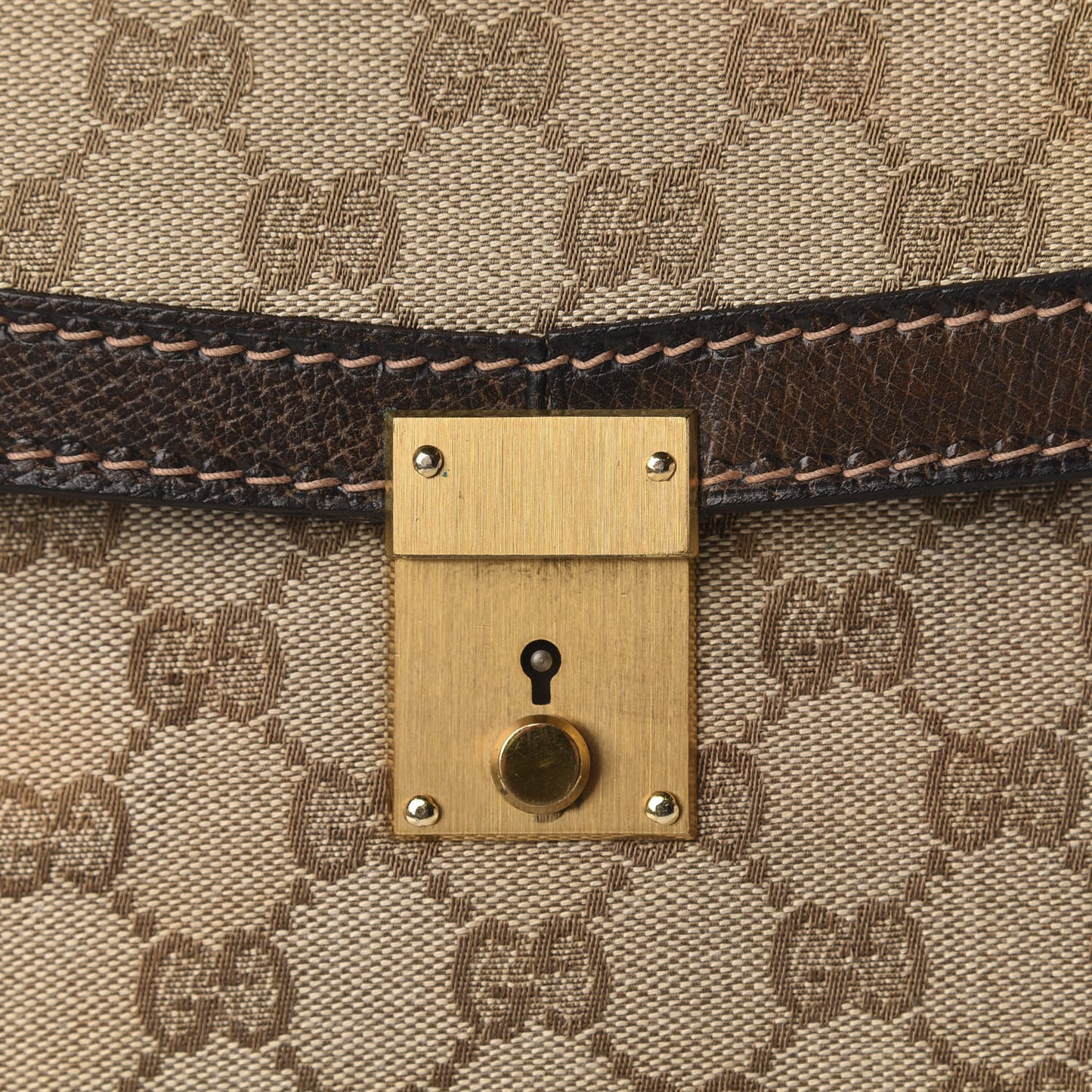 Monogram Flap Clutch Brown