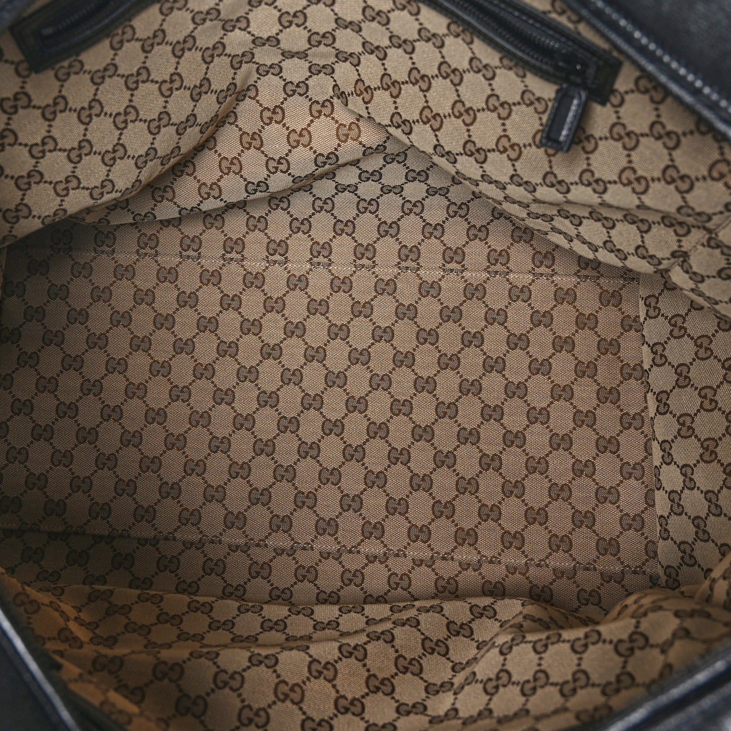 Calfskin Monochrome Medium Double G Tote Bag Black