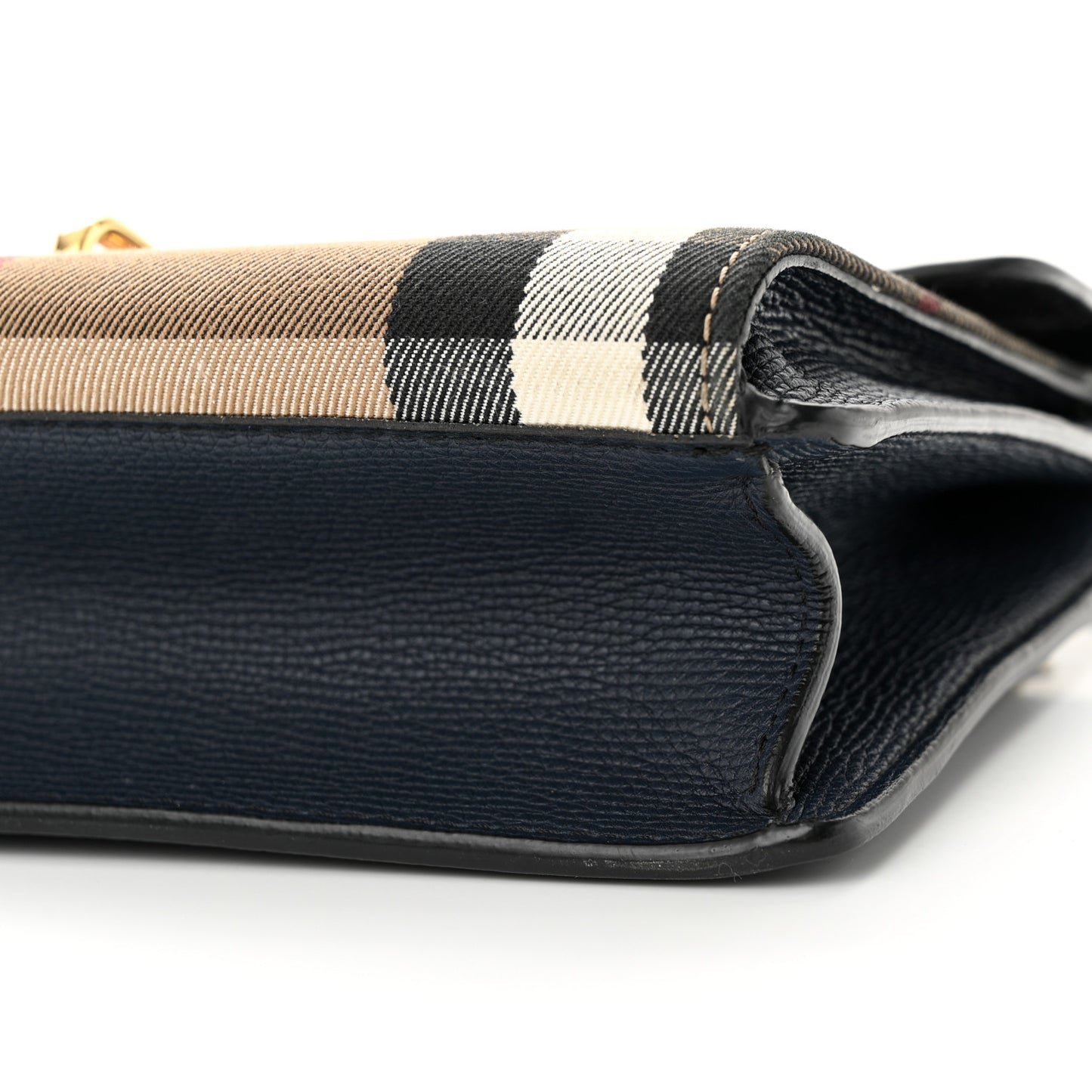 Derby Calfskin House Check Small Macken Crossbody Bag Ink Blue