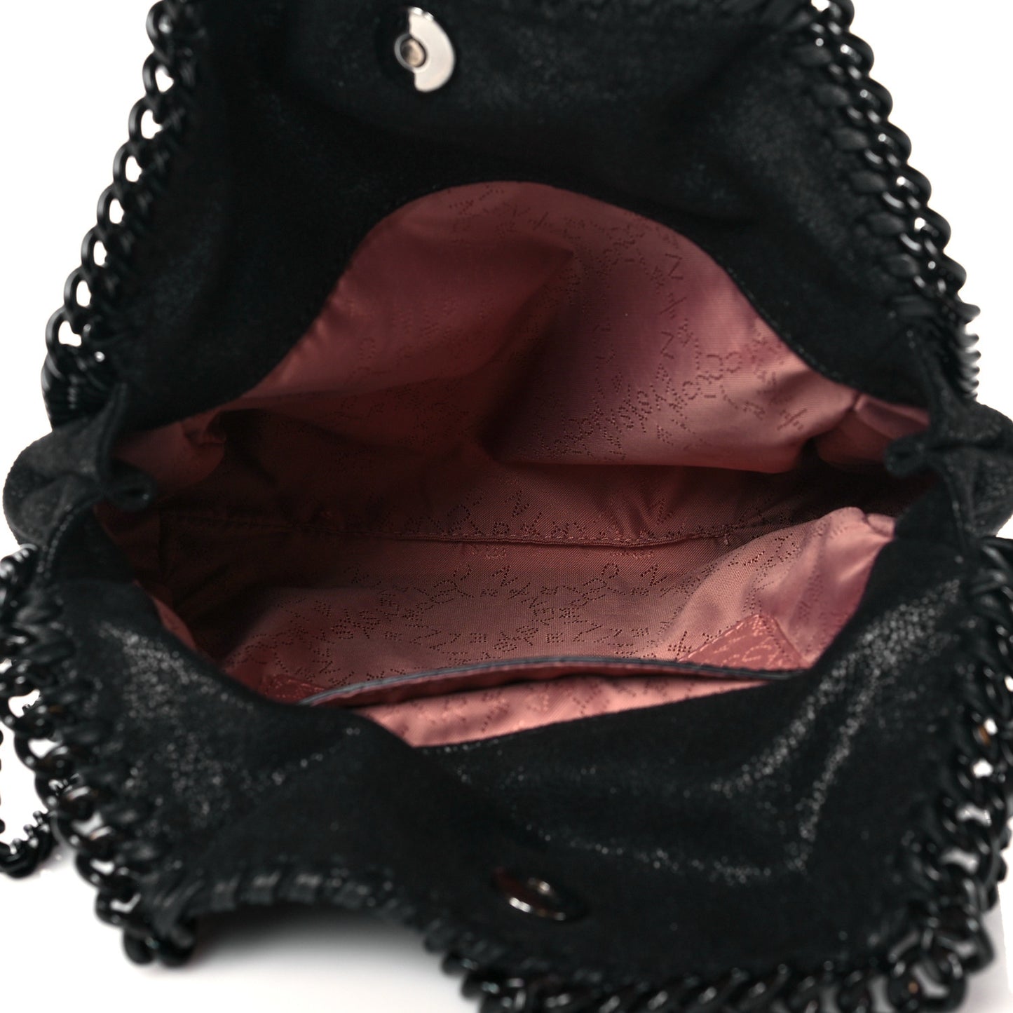 Shaggy Deer Mini Falabella Fold Over Tote Black