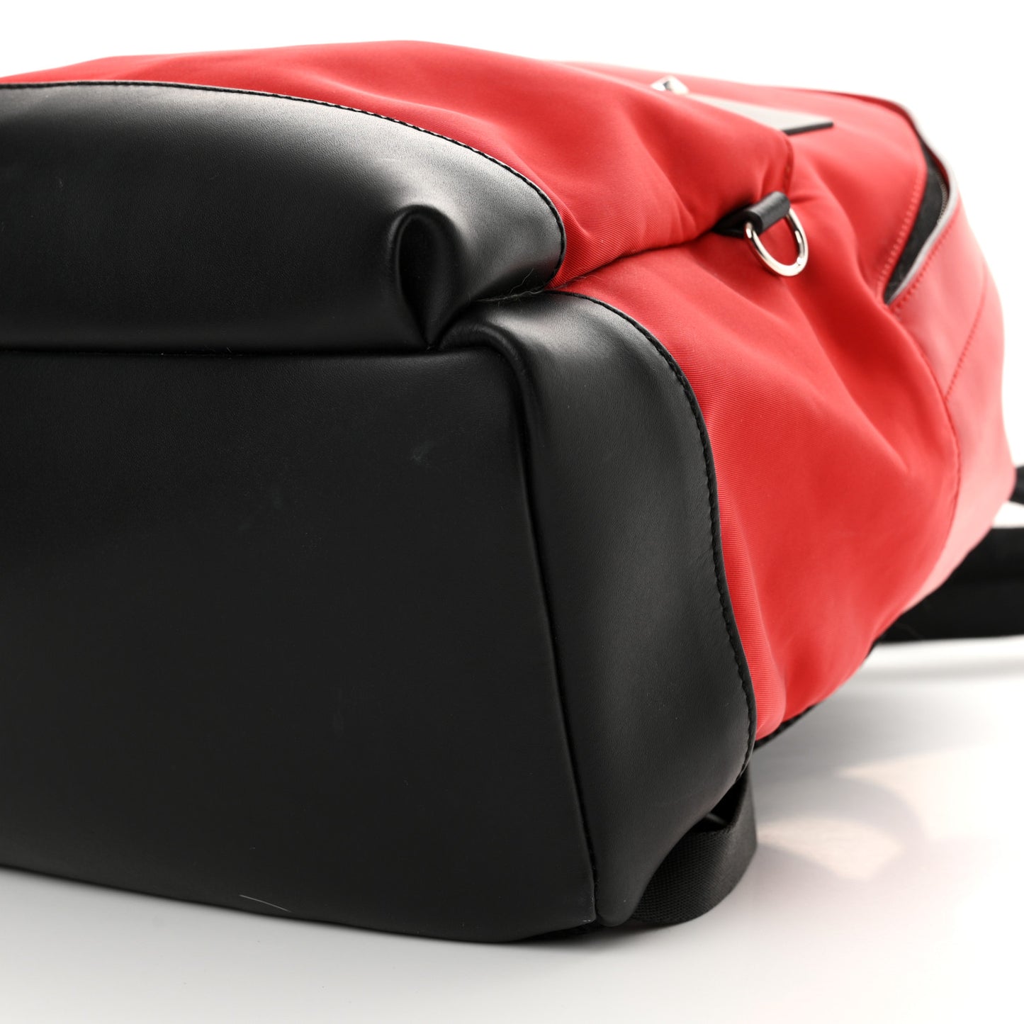 Nylon Vitello Liberty Vitello Dolce Monster Eyes Rounded Backpack Red Black