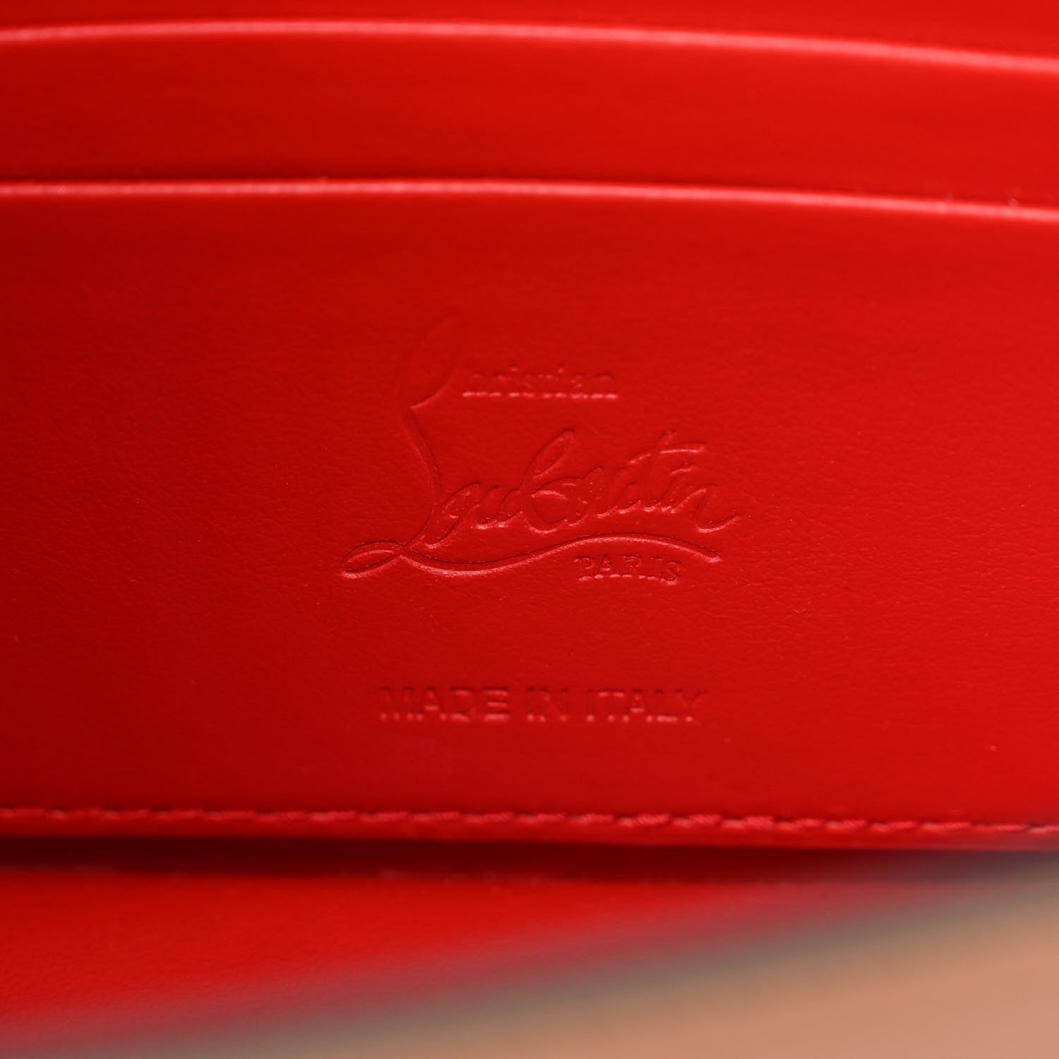 Christian Louboutin Metallic Calfskin Loubi54 Crossbody Clutch Biscotto 7 of 10