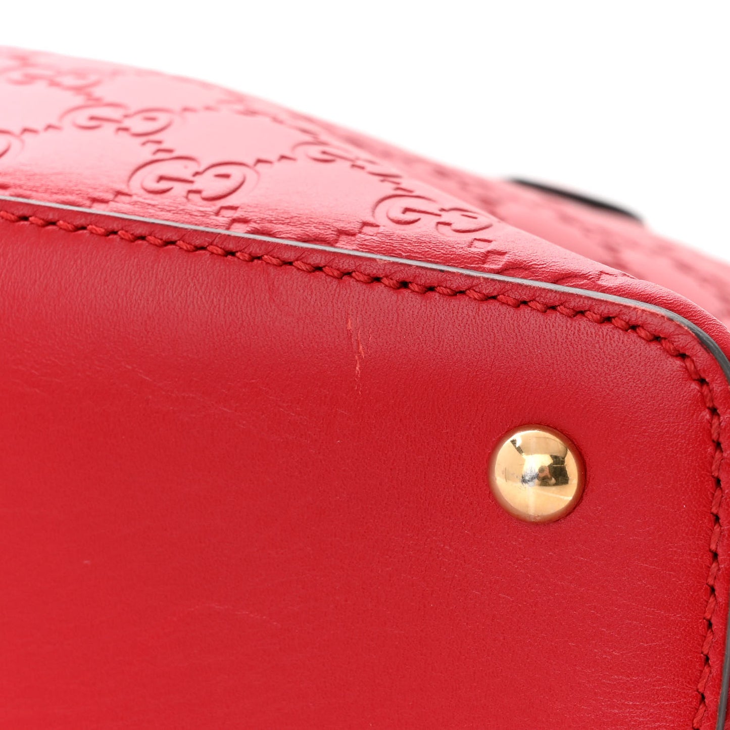 Guccissima Linea A Foldover Tote Red