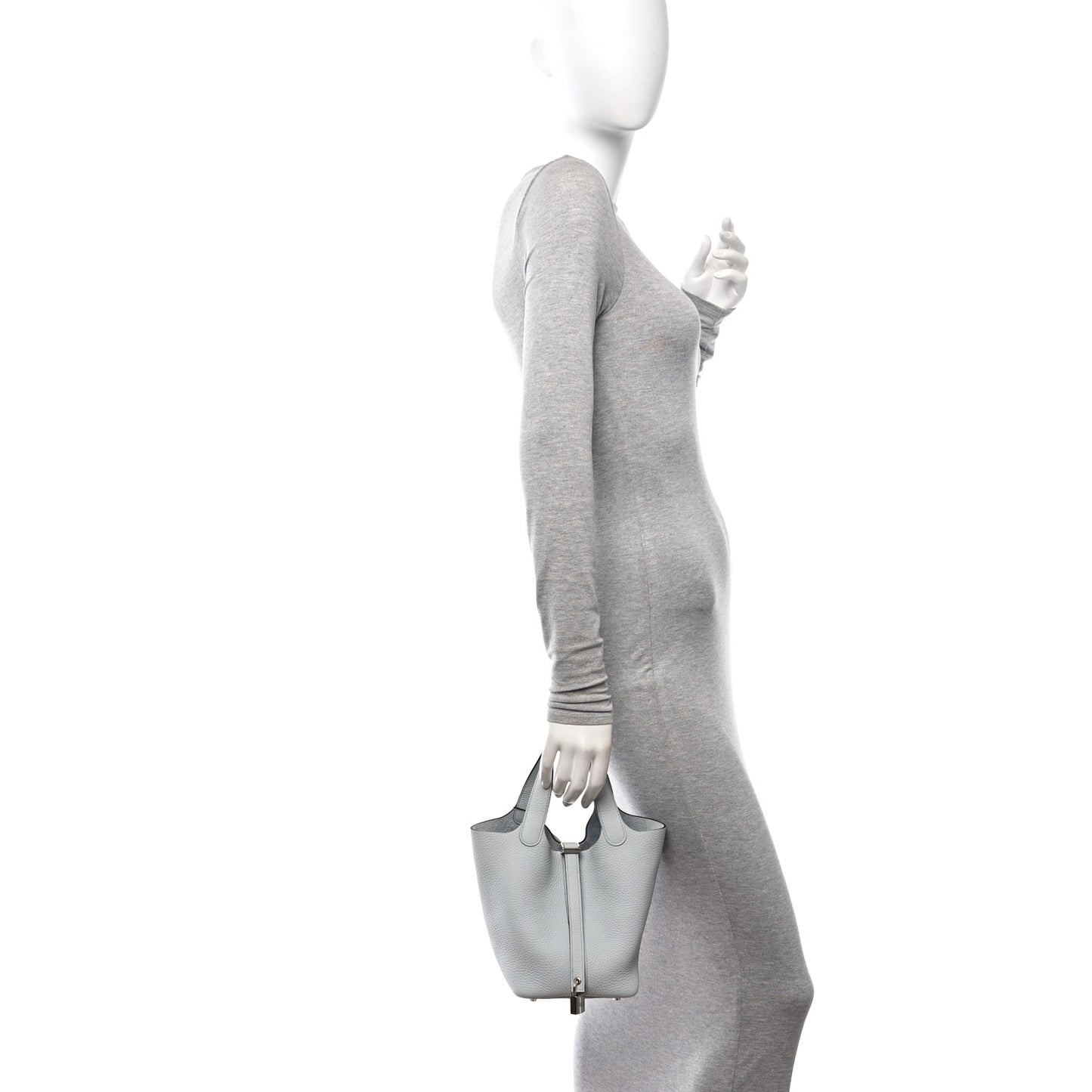 Taurillon Clemence Picotin Lock 18 PM Bleu Pale