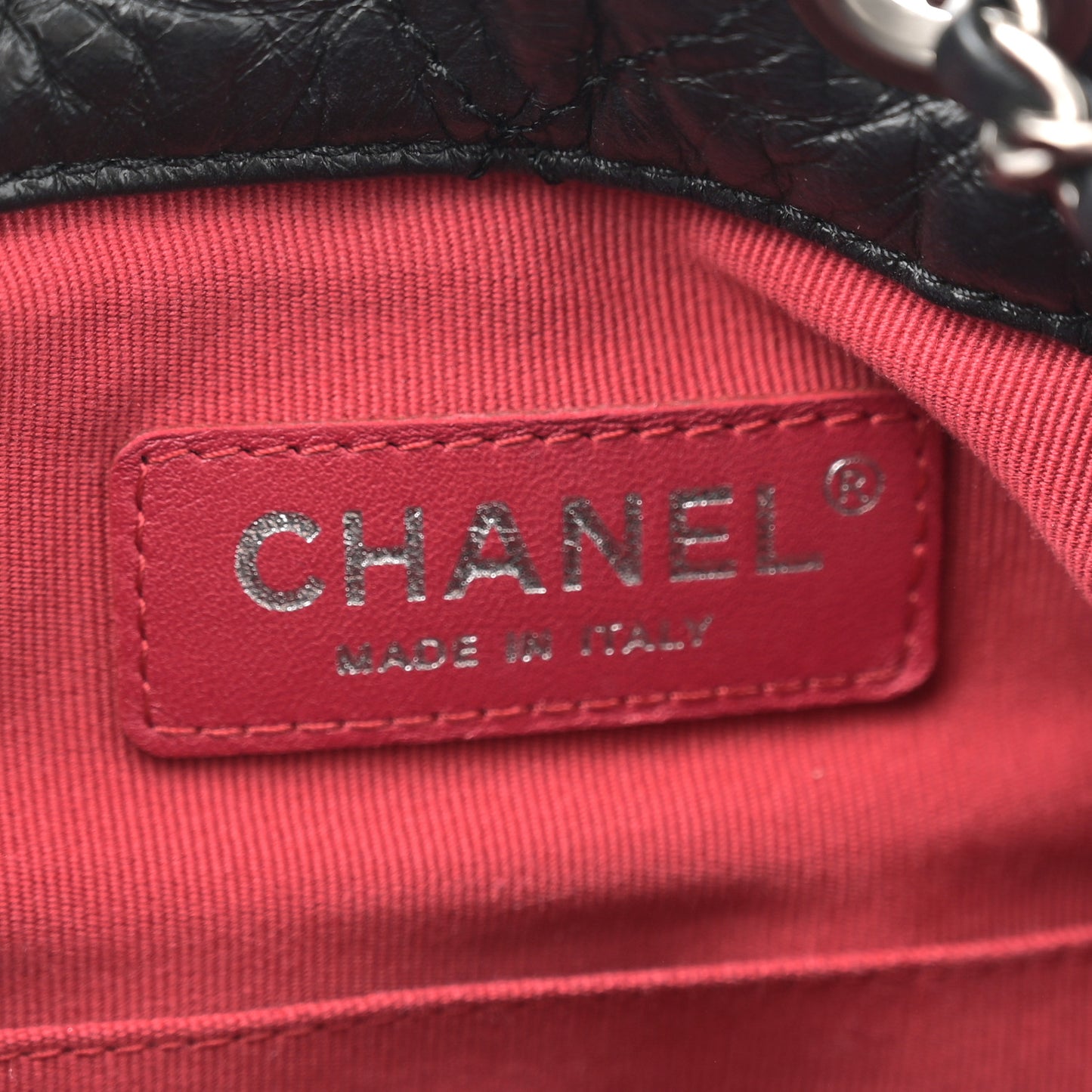 Aged Calfskin Quilted Small Gabrielle Backpack Black