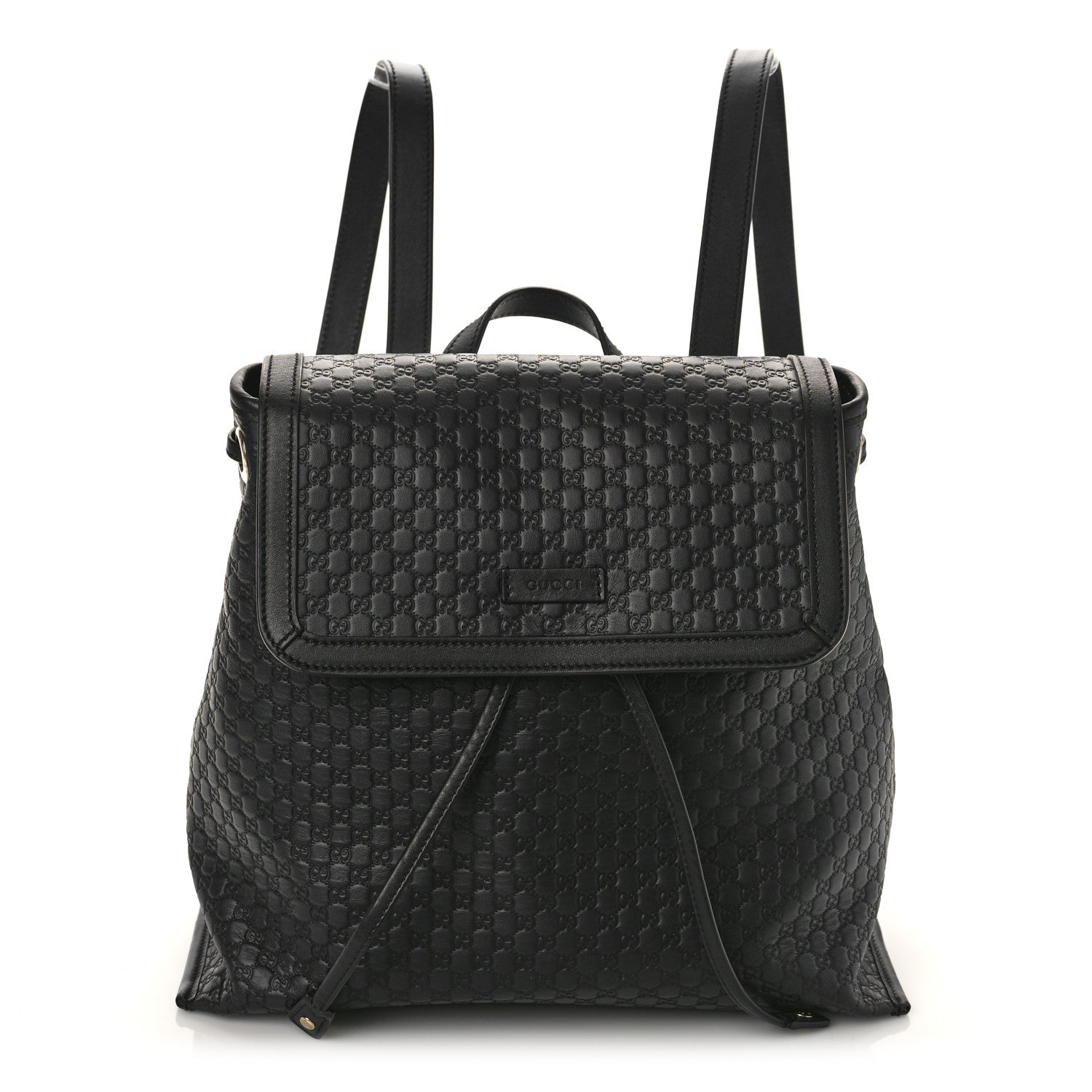 Gucci Microguccissima Drawstring Backpack Black 1 of 9