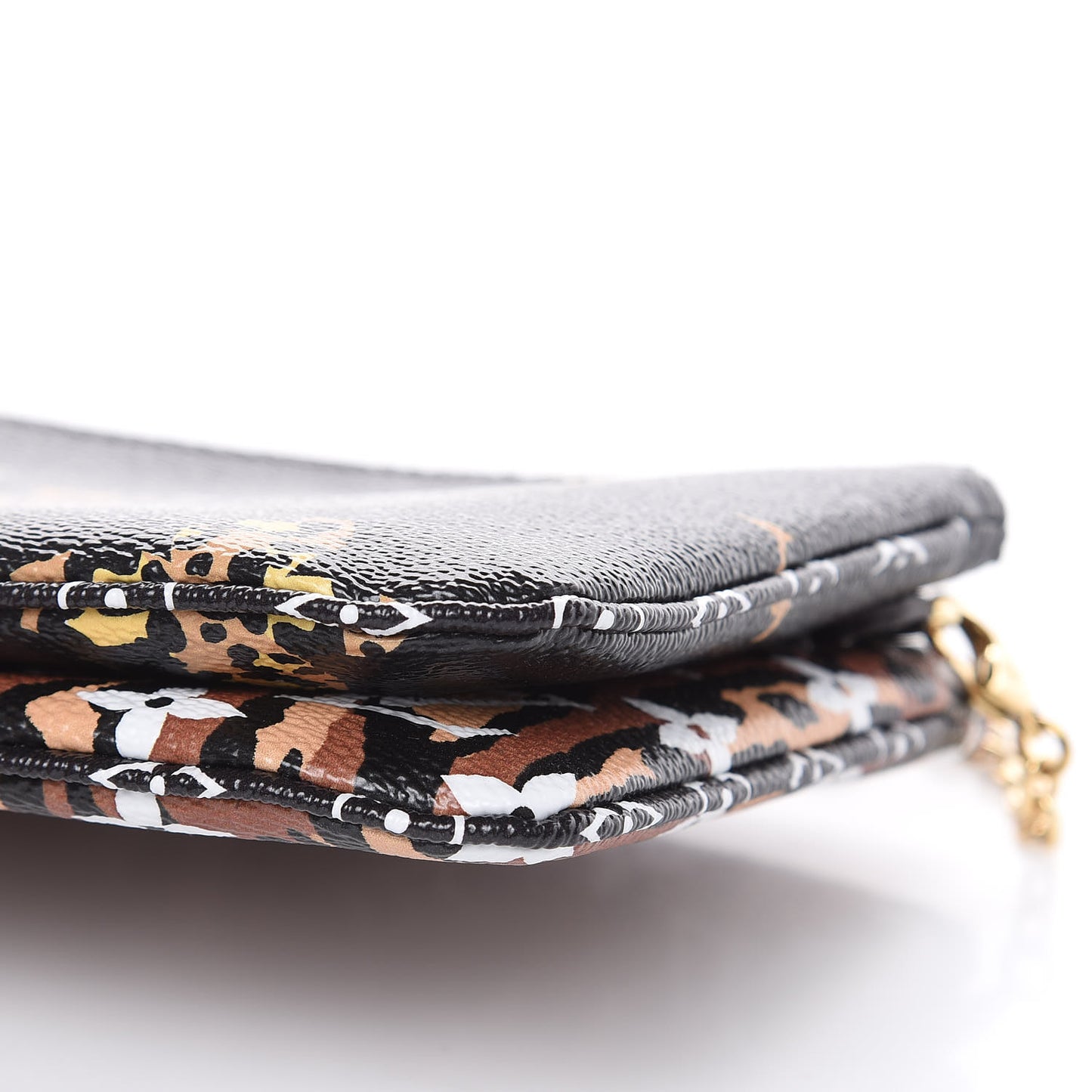 Monogram Giant Jungle Pochette Double Zip Black