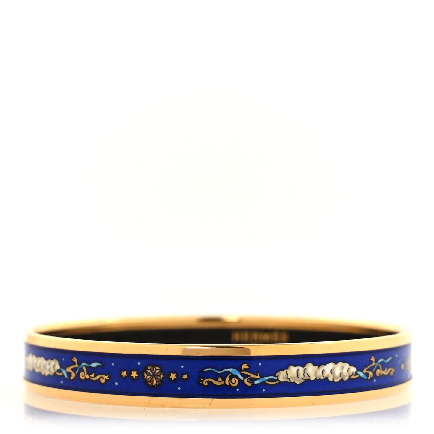 Enamel Printed Celestial Mythology Narrow Bracelet 65 Bleu