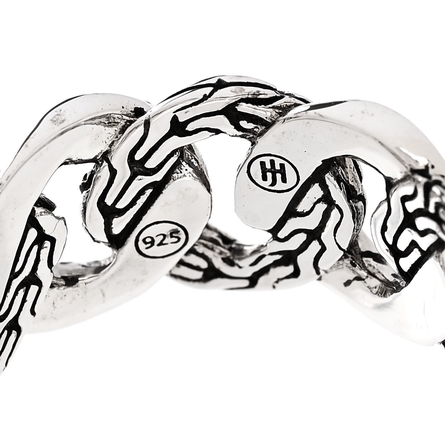 John Hardy Sterling Silver Wide Classic Chain Curb Link Ring 62 10 4 of 4