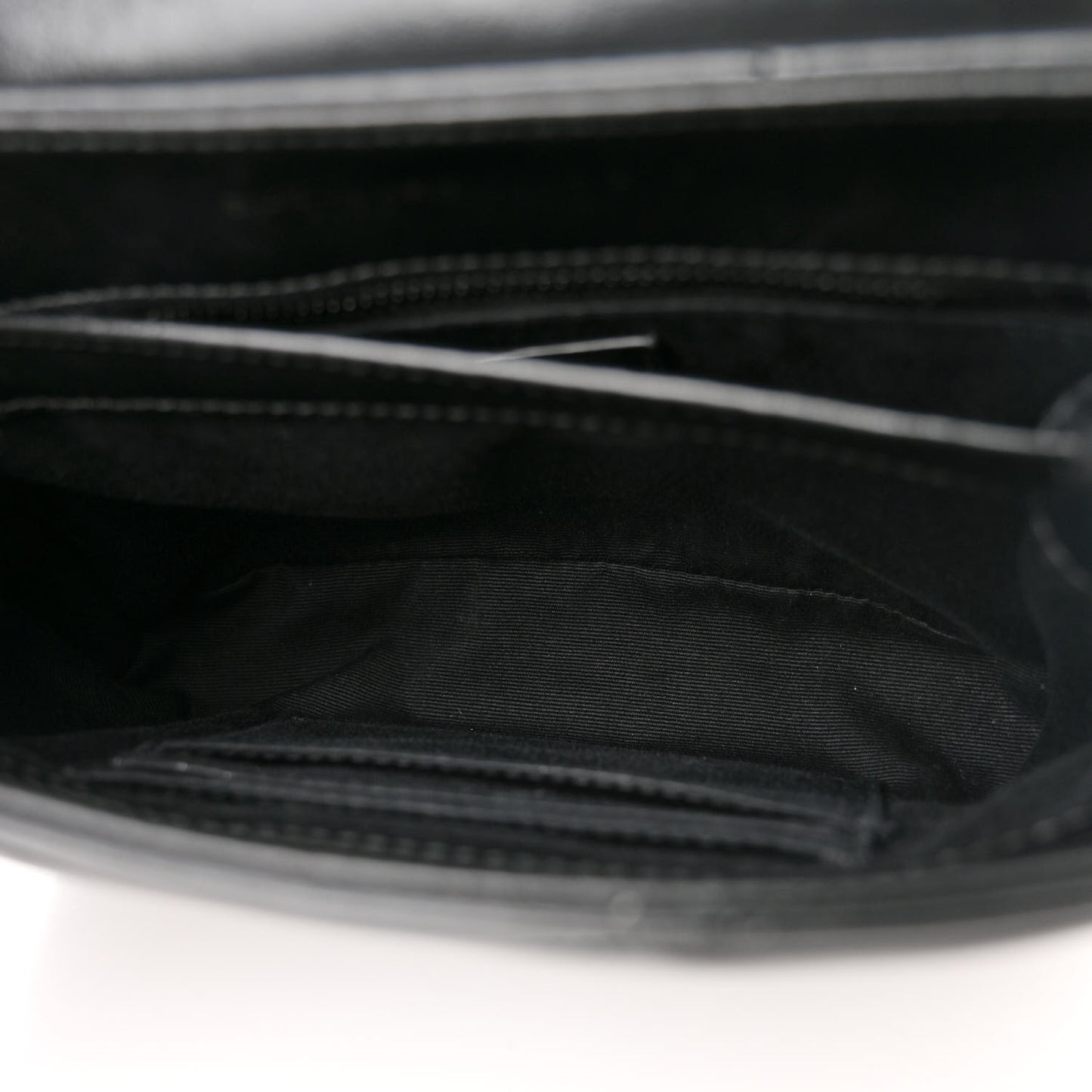 SAINT LAURENT Calfskin Y Quilted Monogram Monochrome Toy Loulou Crossbody Bag Black