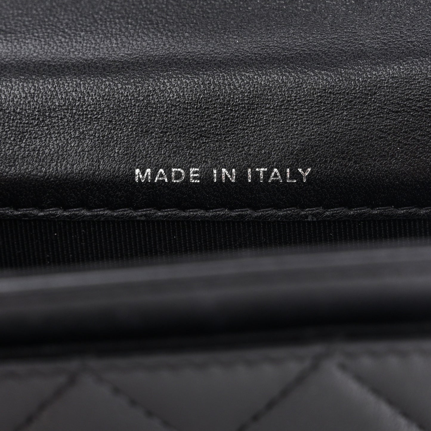 Lambskin Quilted Flap Card Holder Wallet So Black