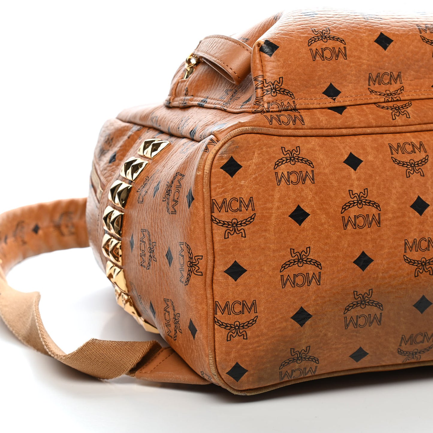 Visetos Medium Side Studs Stark Backpack Cognac