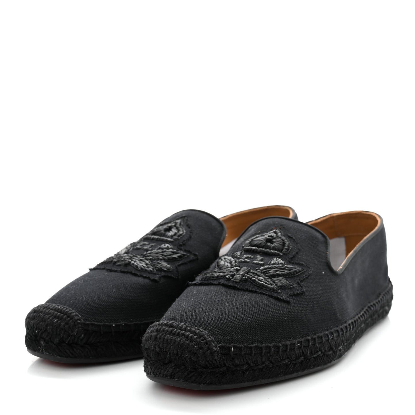 Canvas Mens Nanou Orlato Flat Espadrilles 44 Black