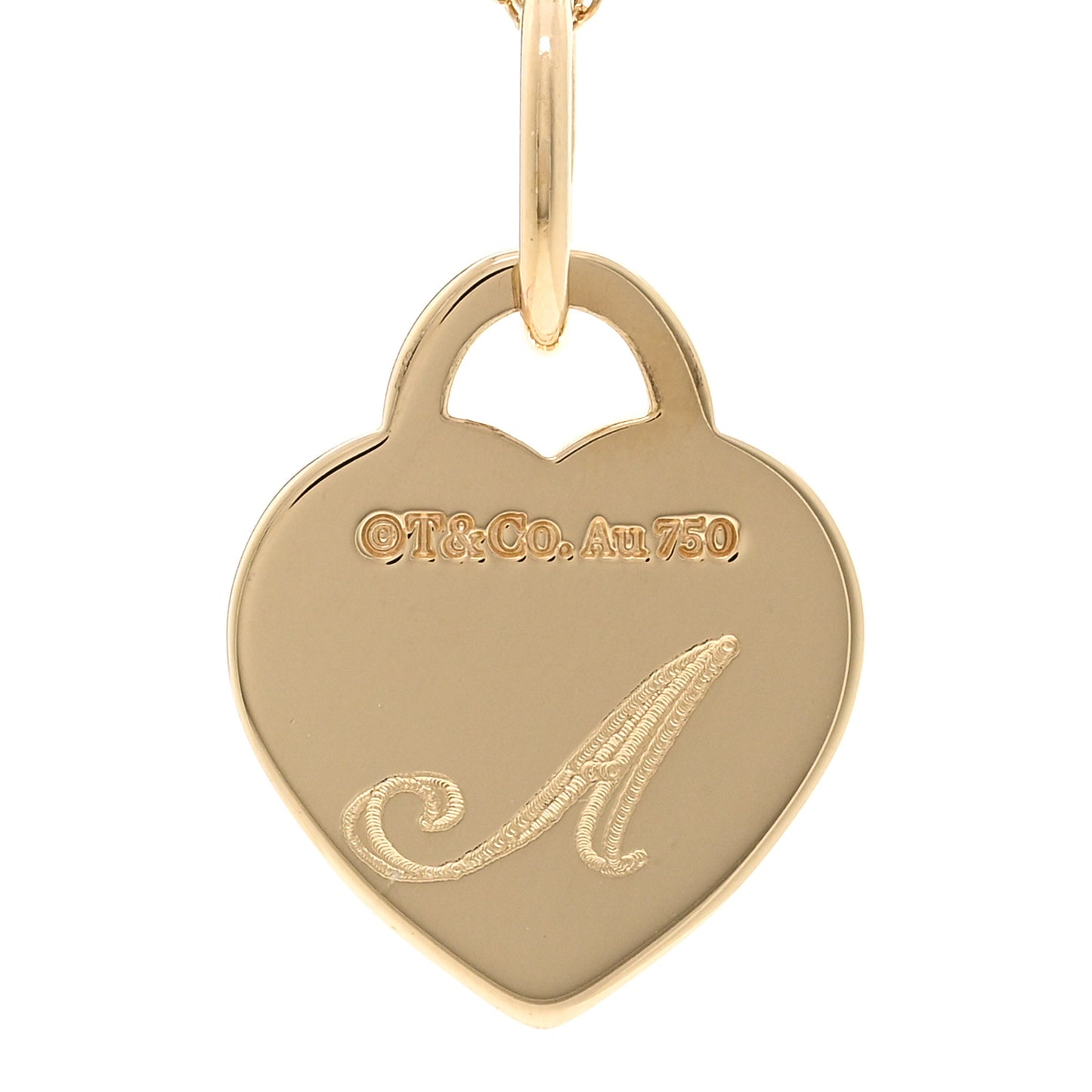 18K Yellow Gold Return to Tiffany Heart Tag Pendant Necklace
