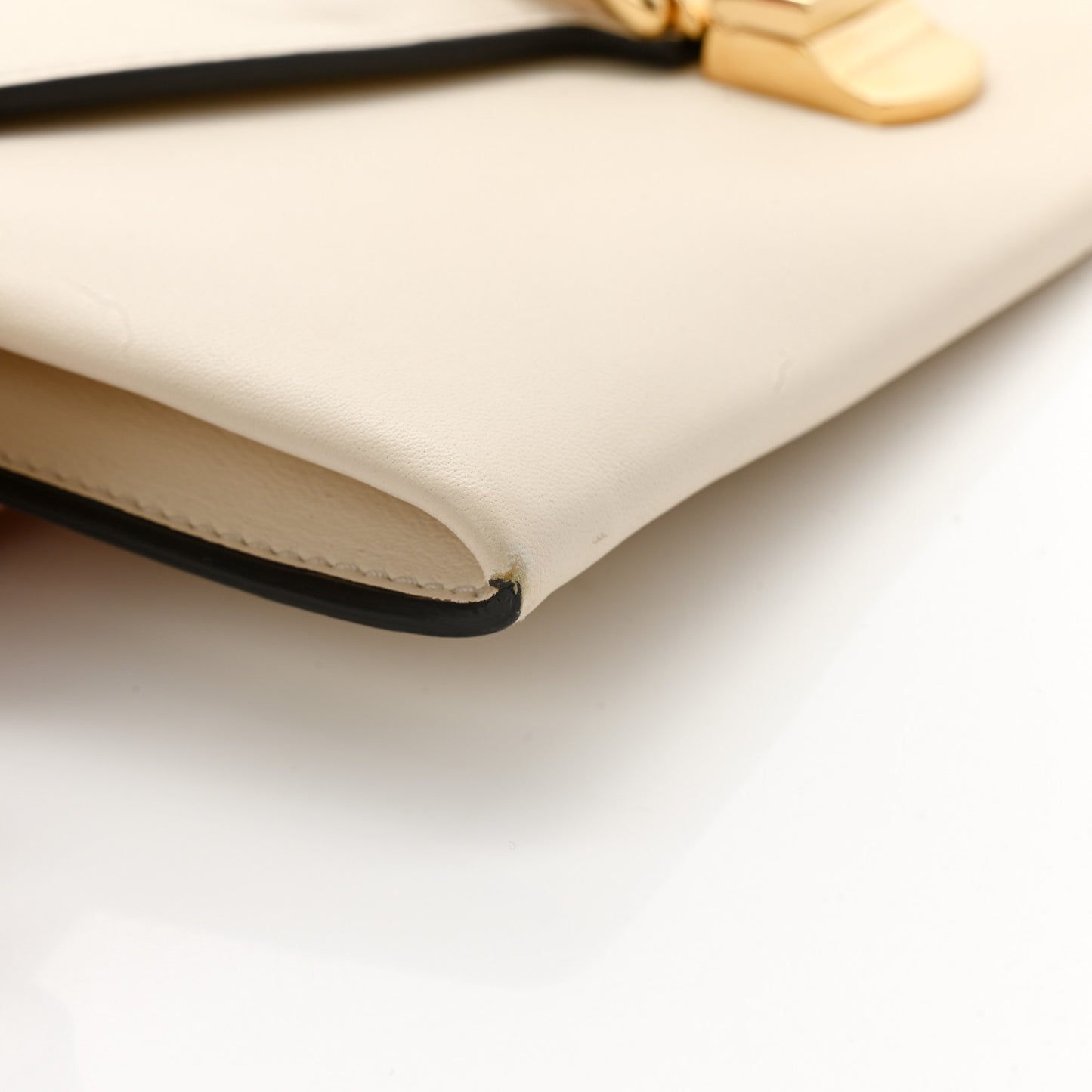 Calfskin Small Sylvie Wristlet Clutch White