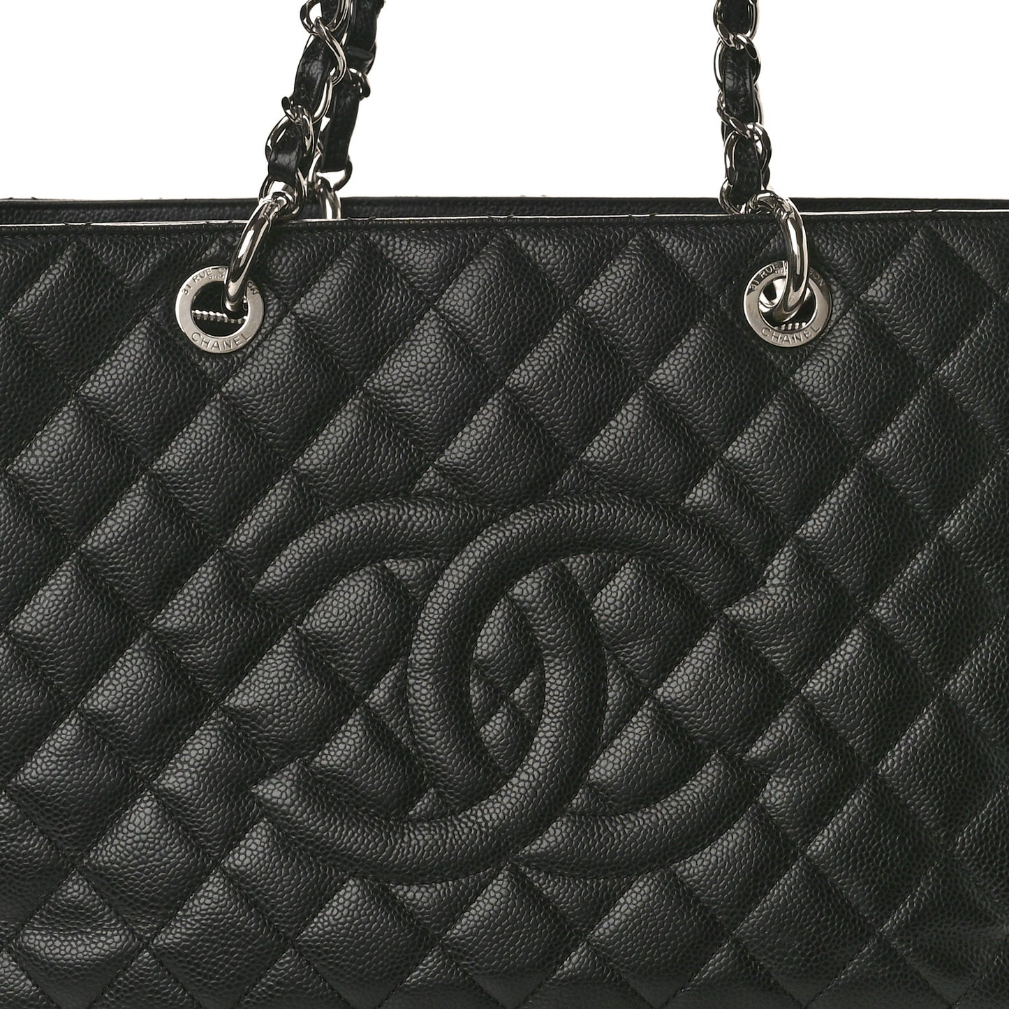 Caviar Quilted XL Grand Shopping Tote GST Black
