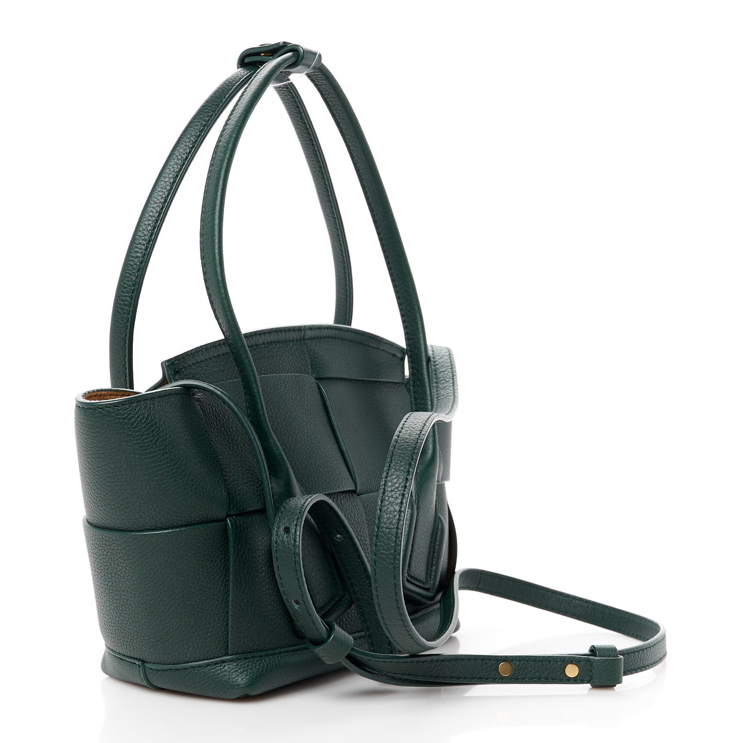 Grained Calfskin Maxi Intrecciato Mini Arco 33 Raintree