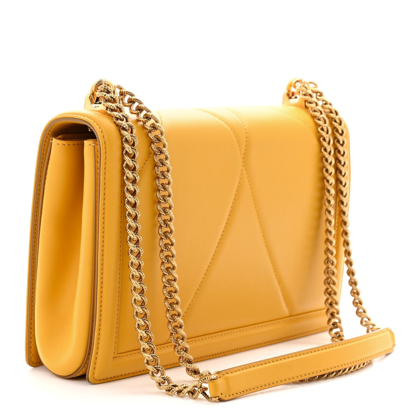 Calfskin Large Devotion Crossbody Bag Yellow