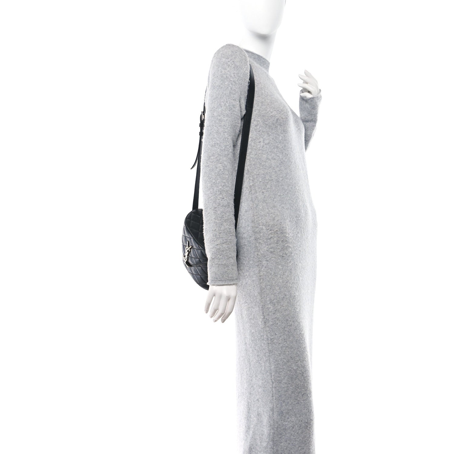 Saint Laurent Lambskin Quilted Monogram June Box Bag Black 2 of 12