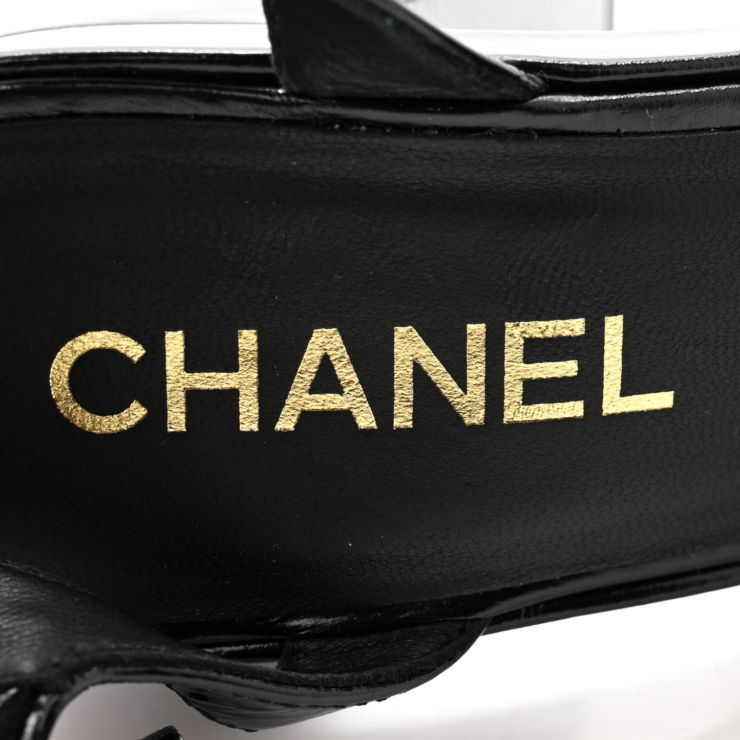 Calfskin CC Platform Sandals 38.5 Black