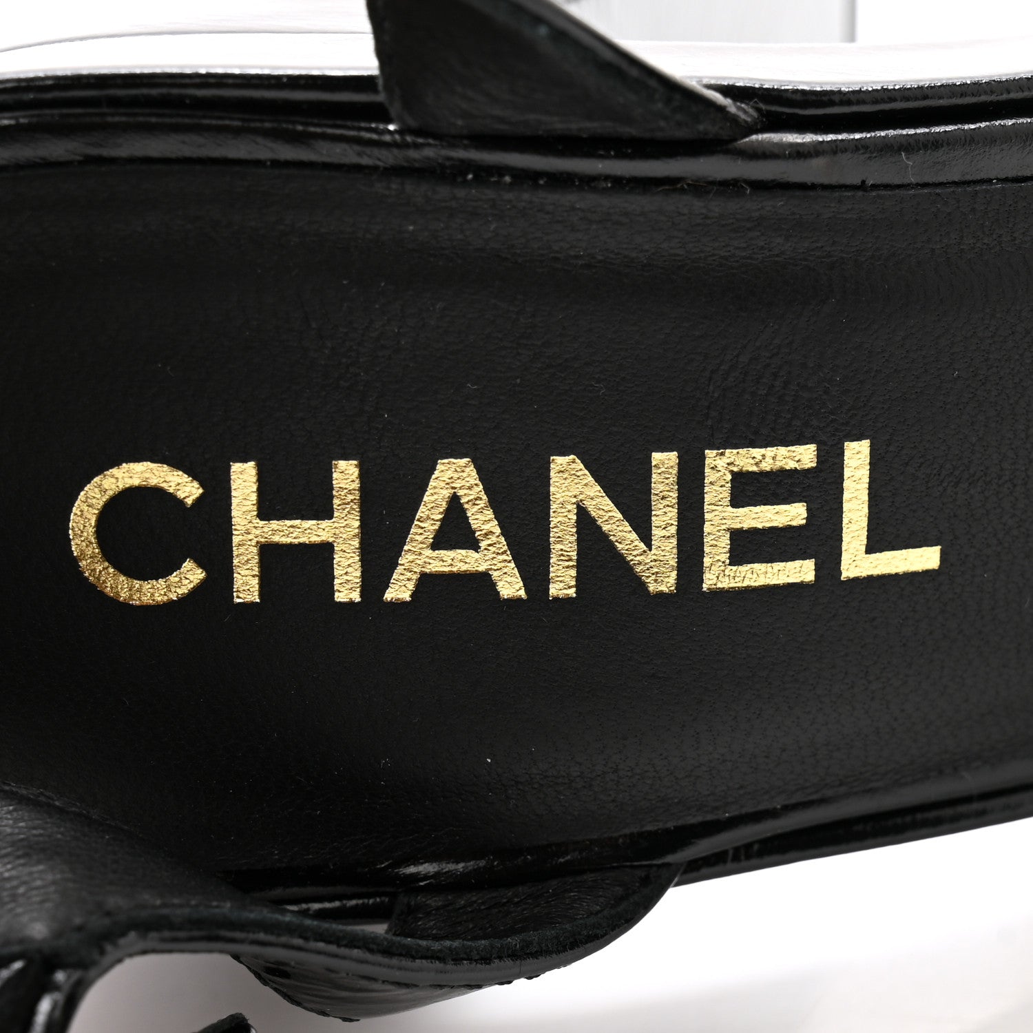 Chanel Calfskin CC Platform Sandals 38.5 Black 6 of 9