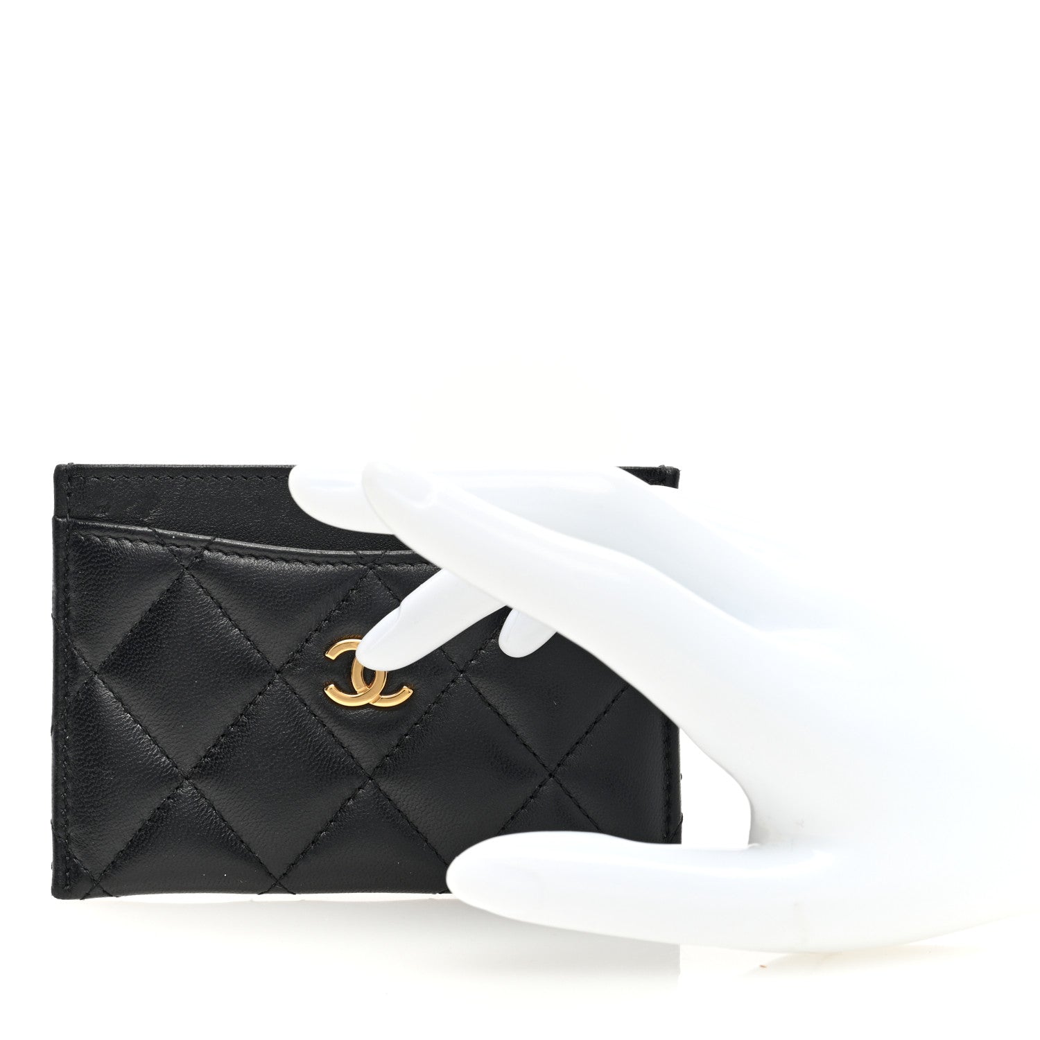 Chanel Lambskin Quilted Card Holder Black 2 of 8