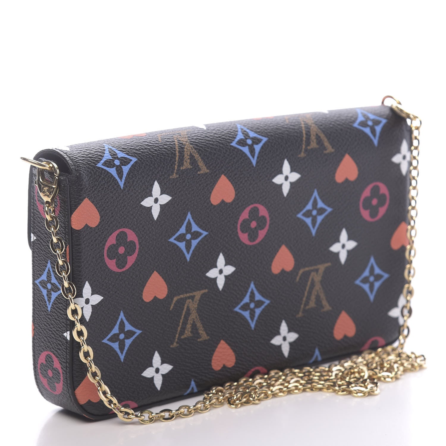 Louis Vuitton Game On Felicie Chain Wallet Black 4 of 10