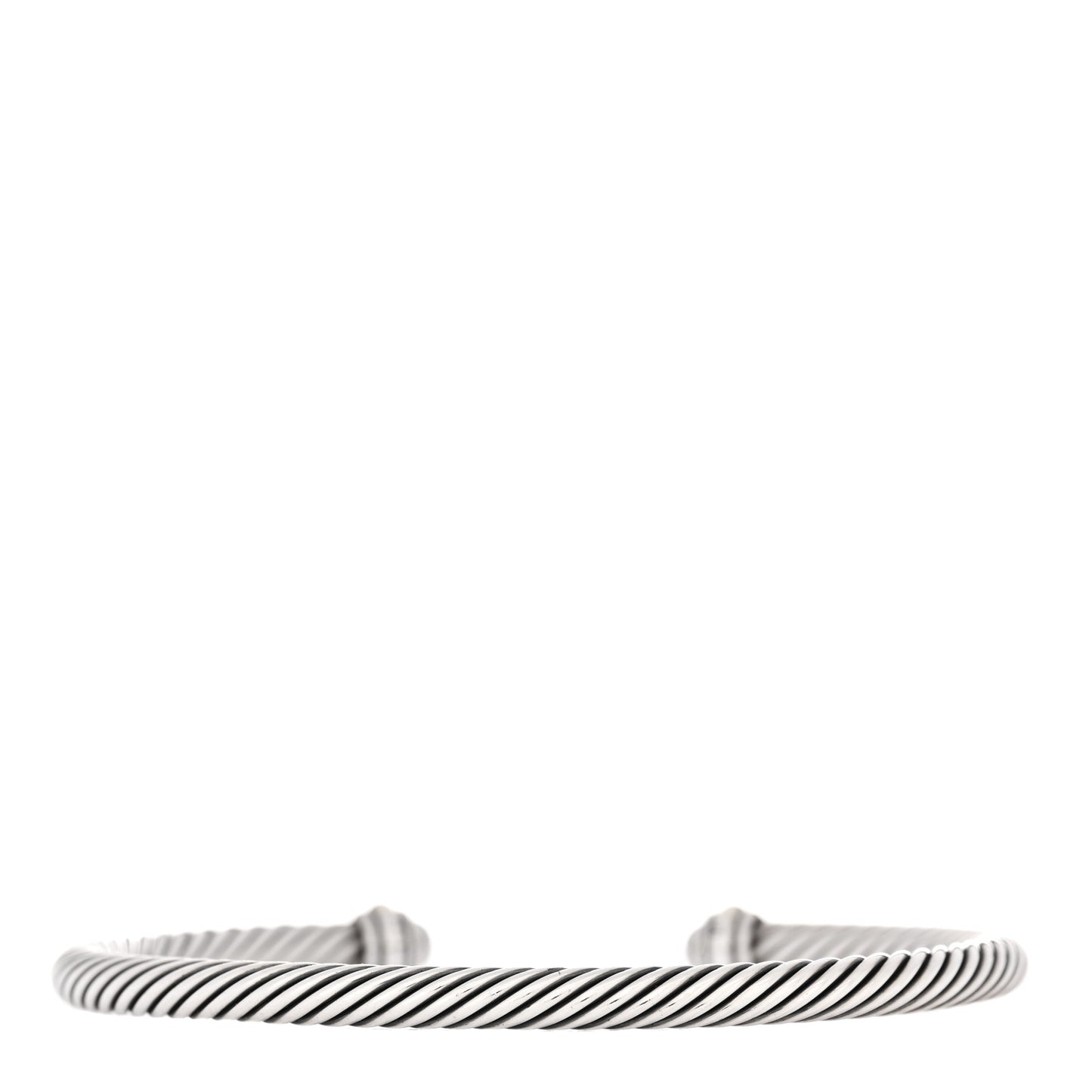 Sterling Silver 18K Yellow Gold 4mm Cable Bracelet
