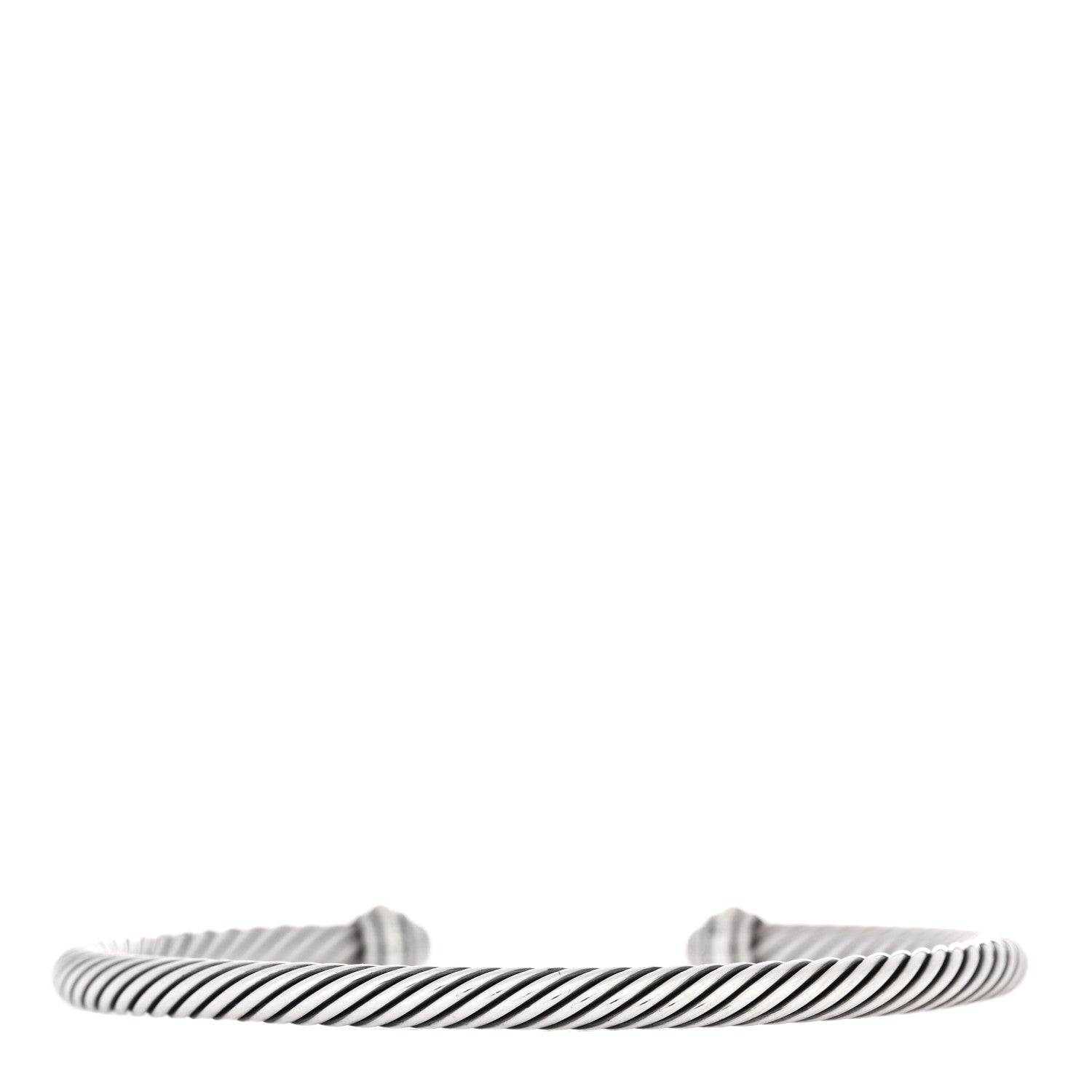 David Yurman Sterling Silver 18K Yellow Gold 4mm Cable Bracelet 2 of 4