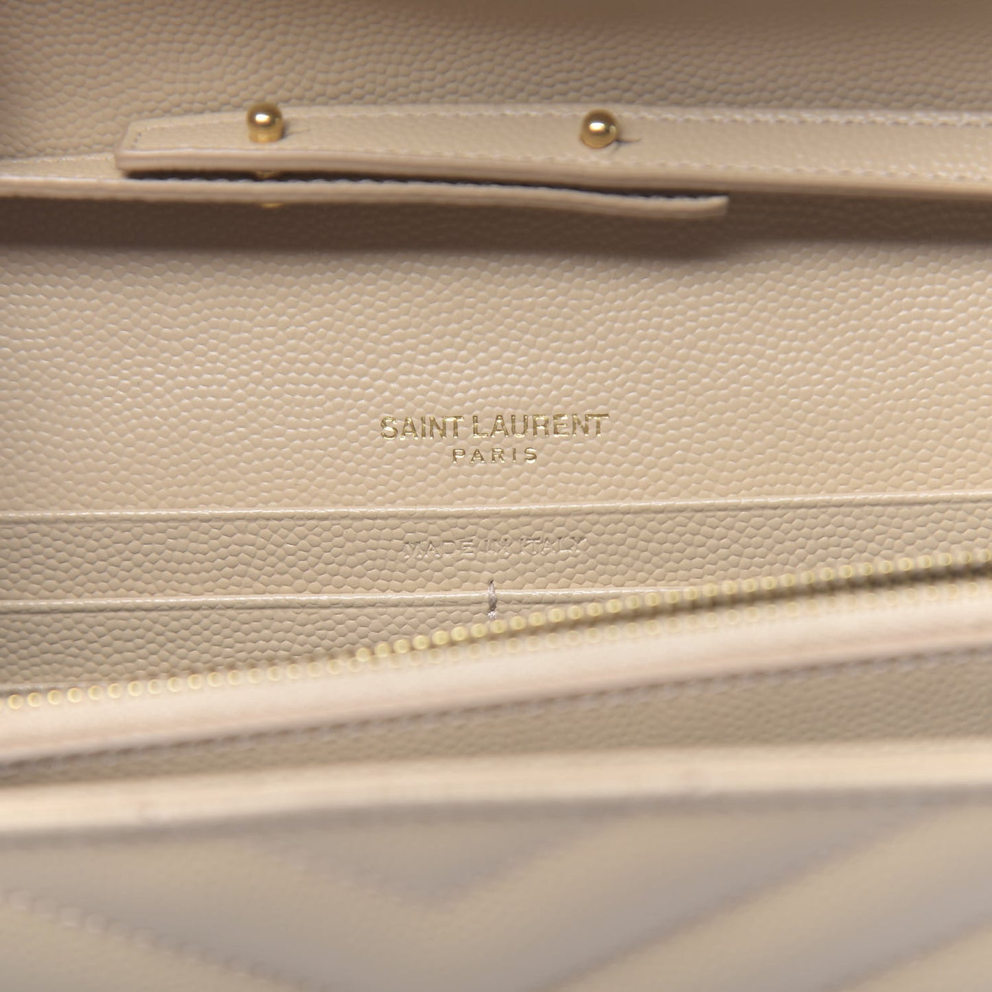 Grain De Poudre Matelasse Chevron Monogram Chain Wallet Nude Powder