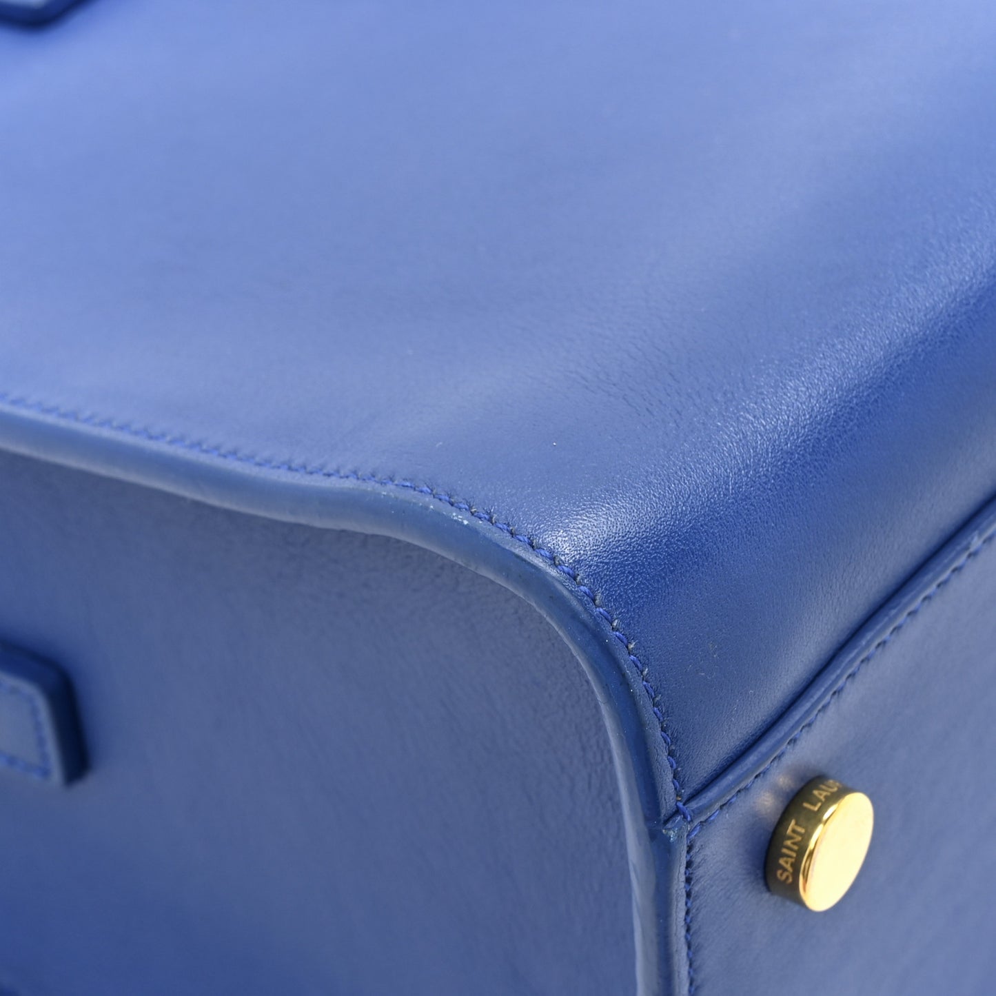 Calfskin Small Monogram Cabas Blue Majorelle