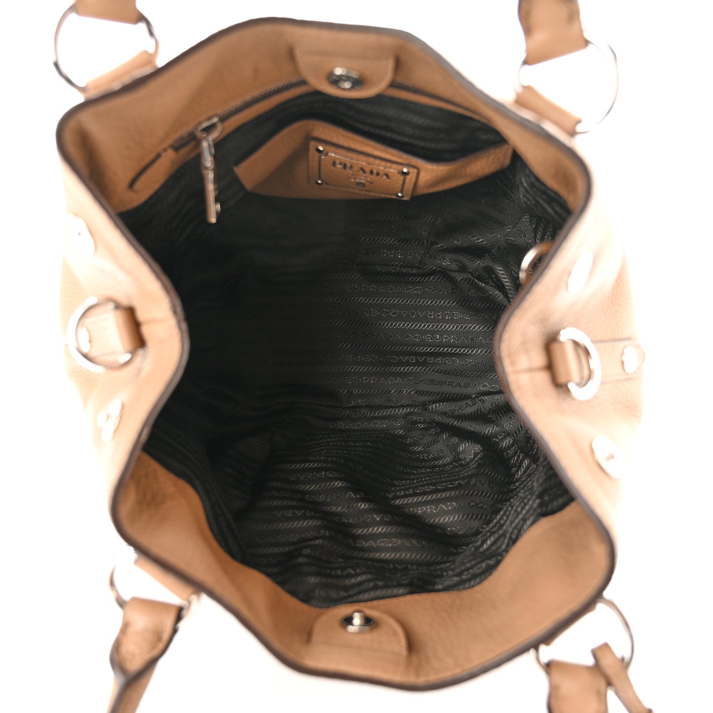 Vitello Daino Shopping Tote Sesamo