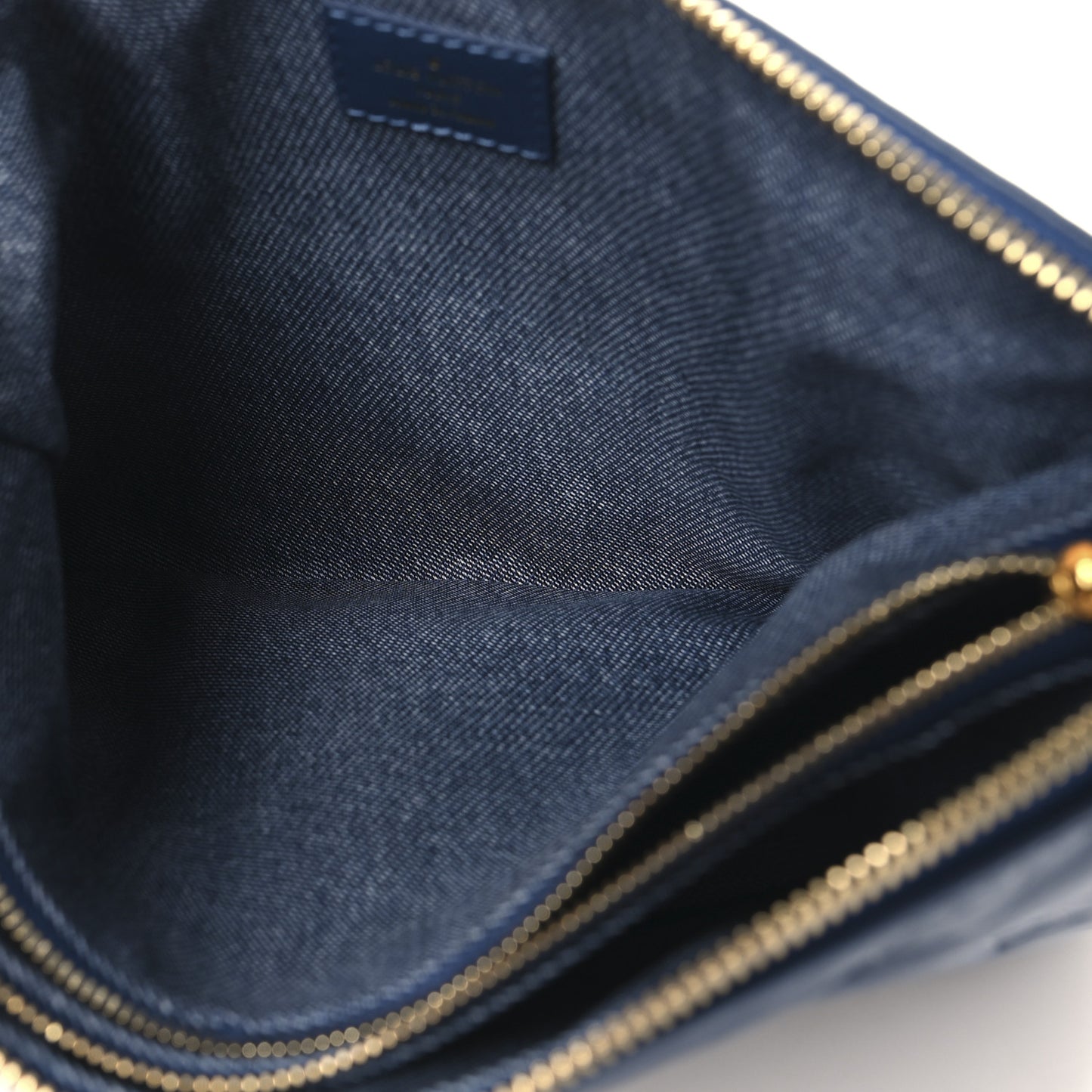 Lambskin Embossed Monogram Coussin PM Denim Blue